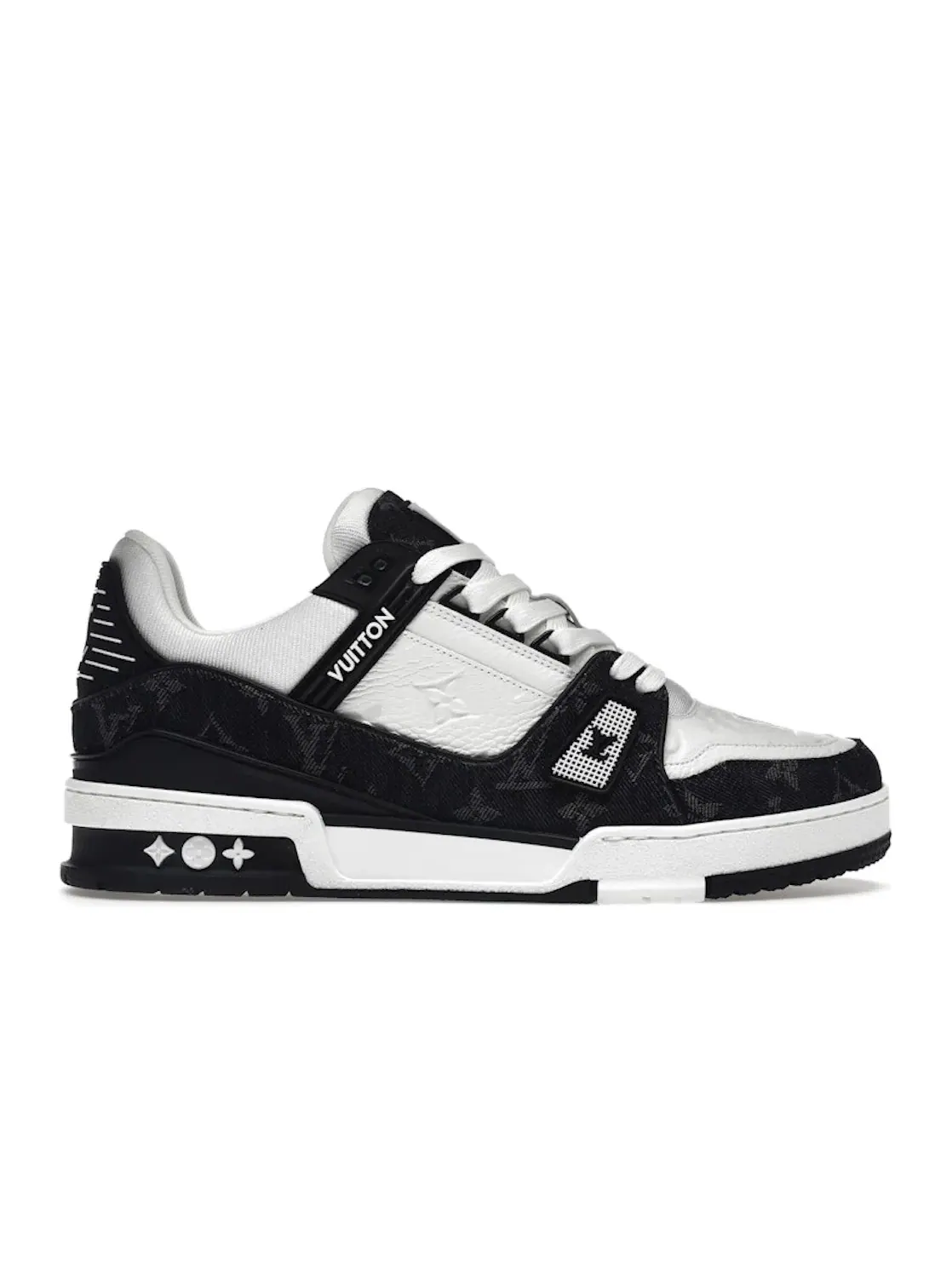 Мужские кроссовки с премиальными материалами Louis Vuitton LV Trainer — изображение 1 из 4, белый/черный/белый