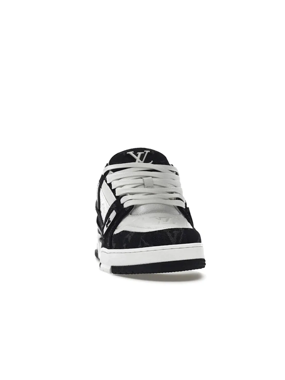 Мужские кроссовки с премиальными материалами Louis Vuitton LV Trainer — изображение 2 из 4, белый/черный/белый