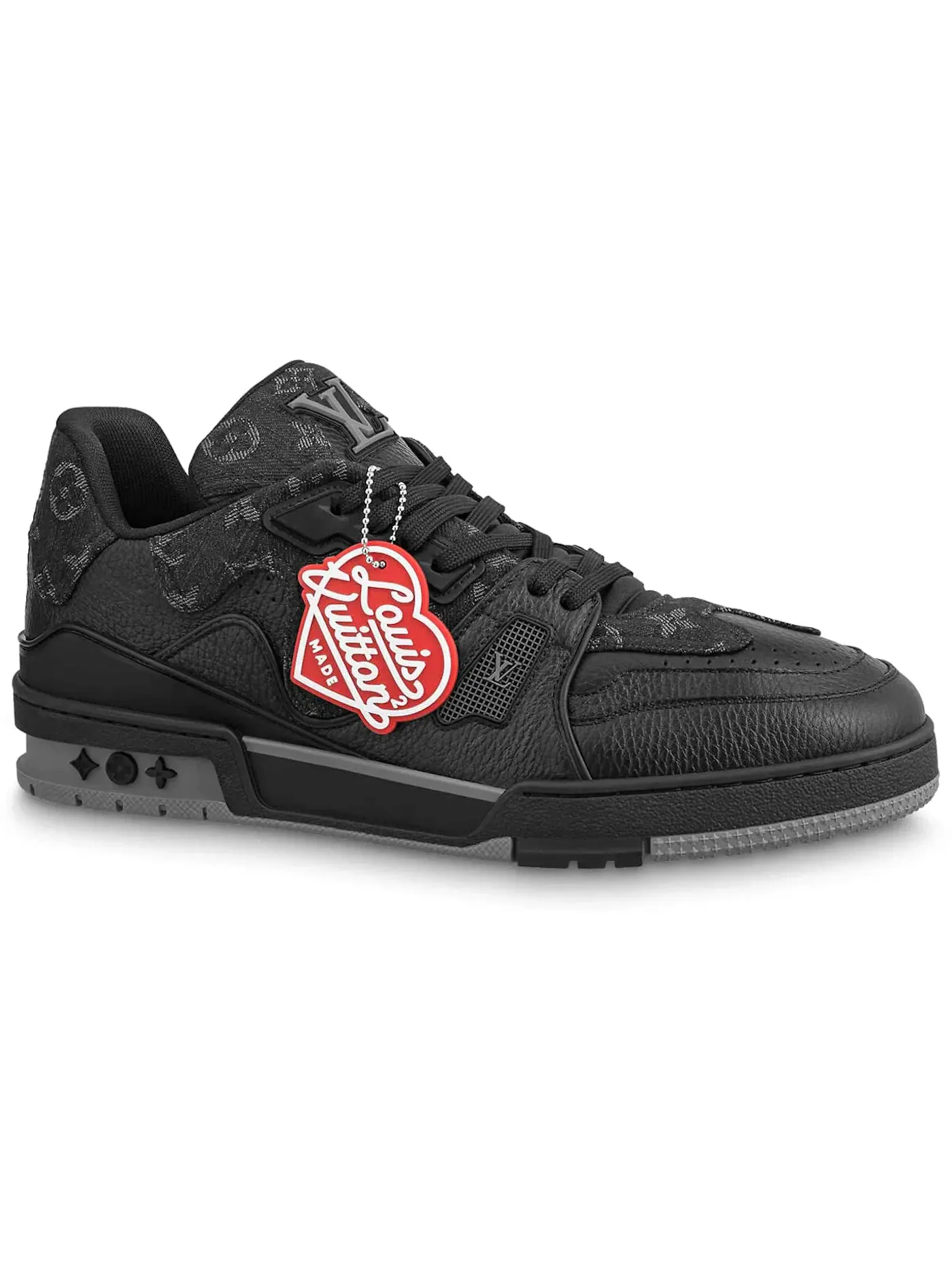 Мужские кроссовки с джинсовым верхом Louis Vuitton LV Trainer x Nigo — изображение 1 из 1, черный