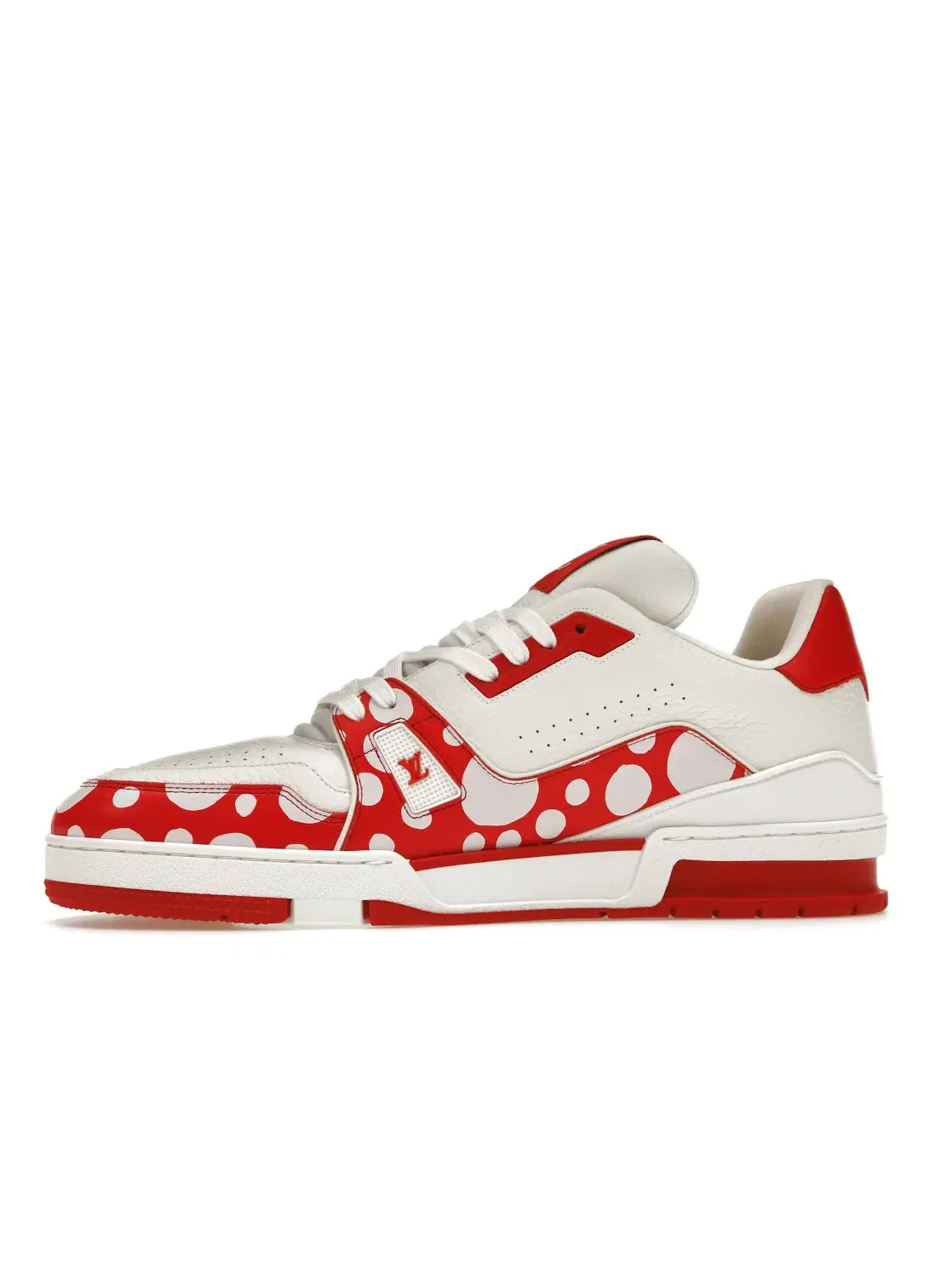 Мужские кроссовки с принтом Louis Vuitton LV Trainer — изображение 3 из 4, красный/белый