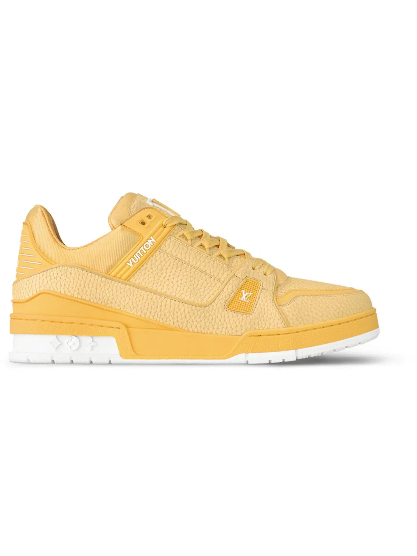 Мужские кроссовки с контрастной отделкой Louis Vuitton LV Trainer — изображение 1 из 1, желтый белый