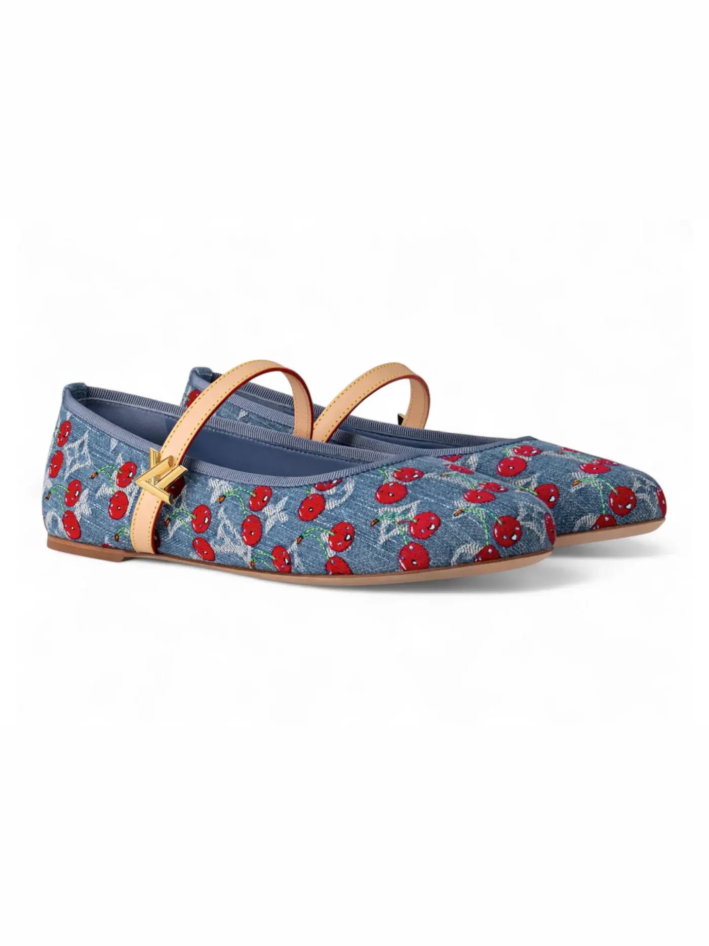 Женские балетки Louis Vuitton Romy Flat Ballerina Takashi Murakami Denim — изображение 2 из 3