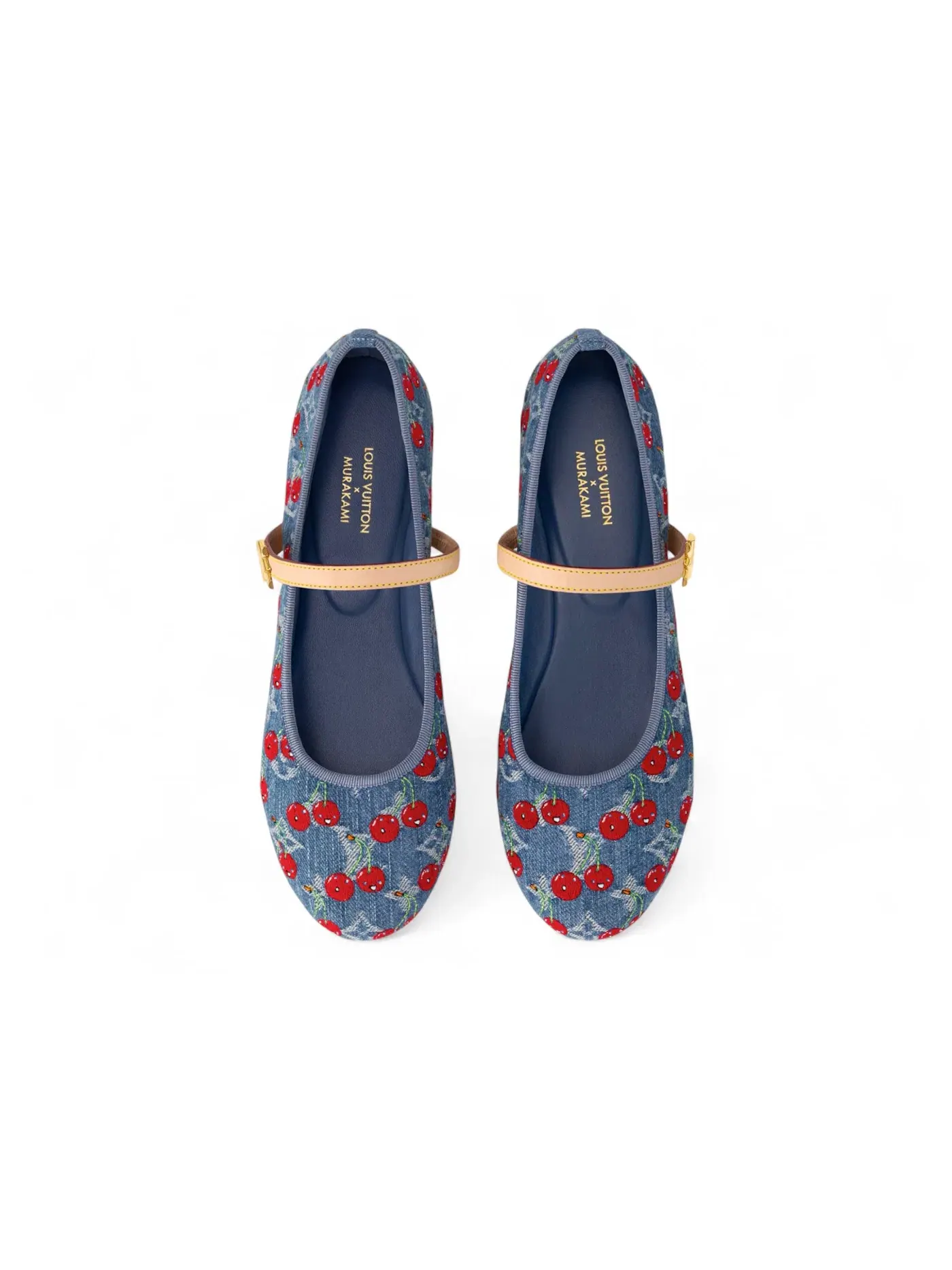 Женские балетки Louis Vuitton Romy Flat Ballerina Takashi Murakami Denim — изображение 3 из 3