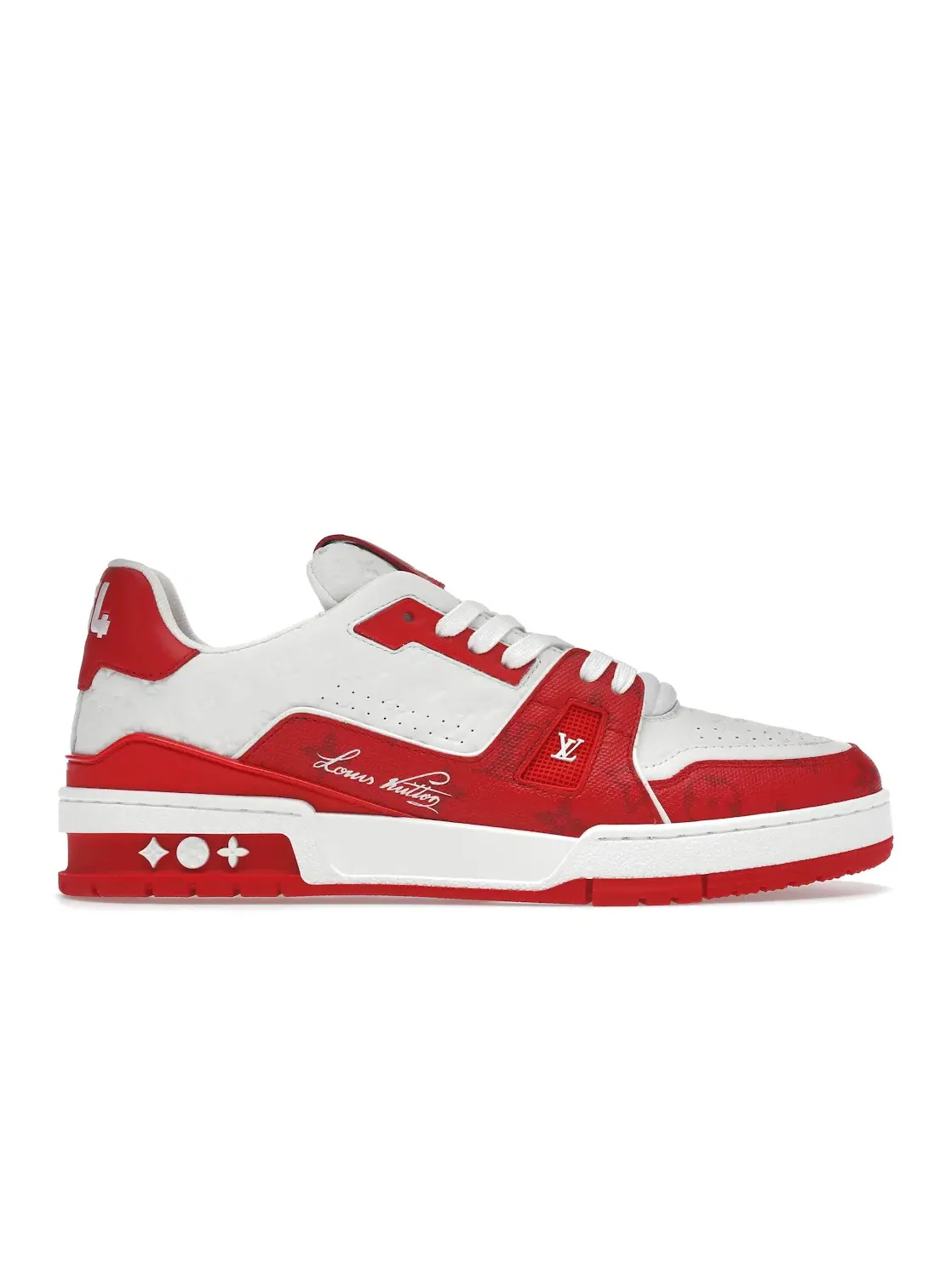 Мужские кроссовки Louis Vuitton Trainer — изображение 1 из 4, красный/белый