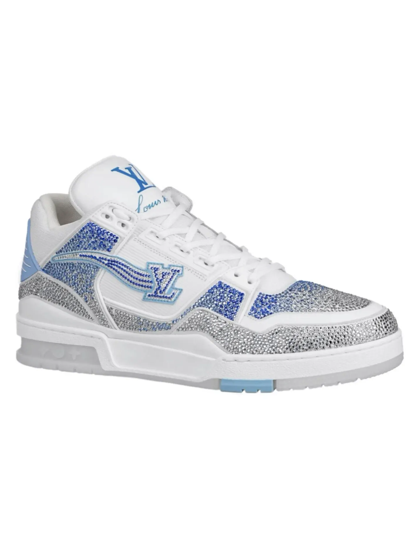 Мужские кроссовки Louis Vuitton Trainer — изображение 1 из 1, белый синий
