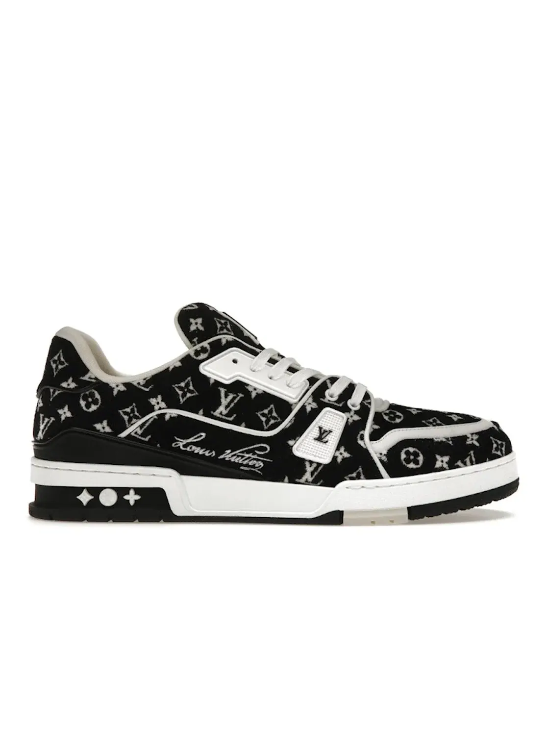 Мужские кроссовки с принтом Louis Vuitton Trainer Louis Vuitton — изображение 1 из 4, черный/белый