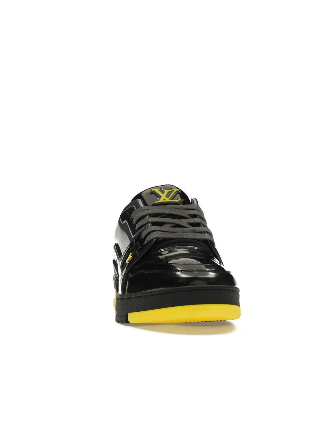 Мужские кроссовки с контрастными вставками Louis Vuitton Trainer — изображение 2 из 4, серый/черный/желтый