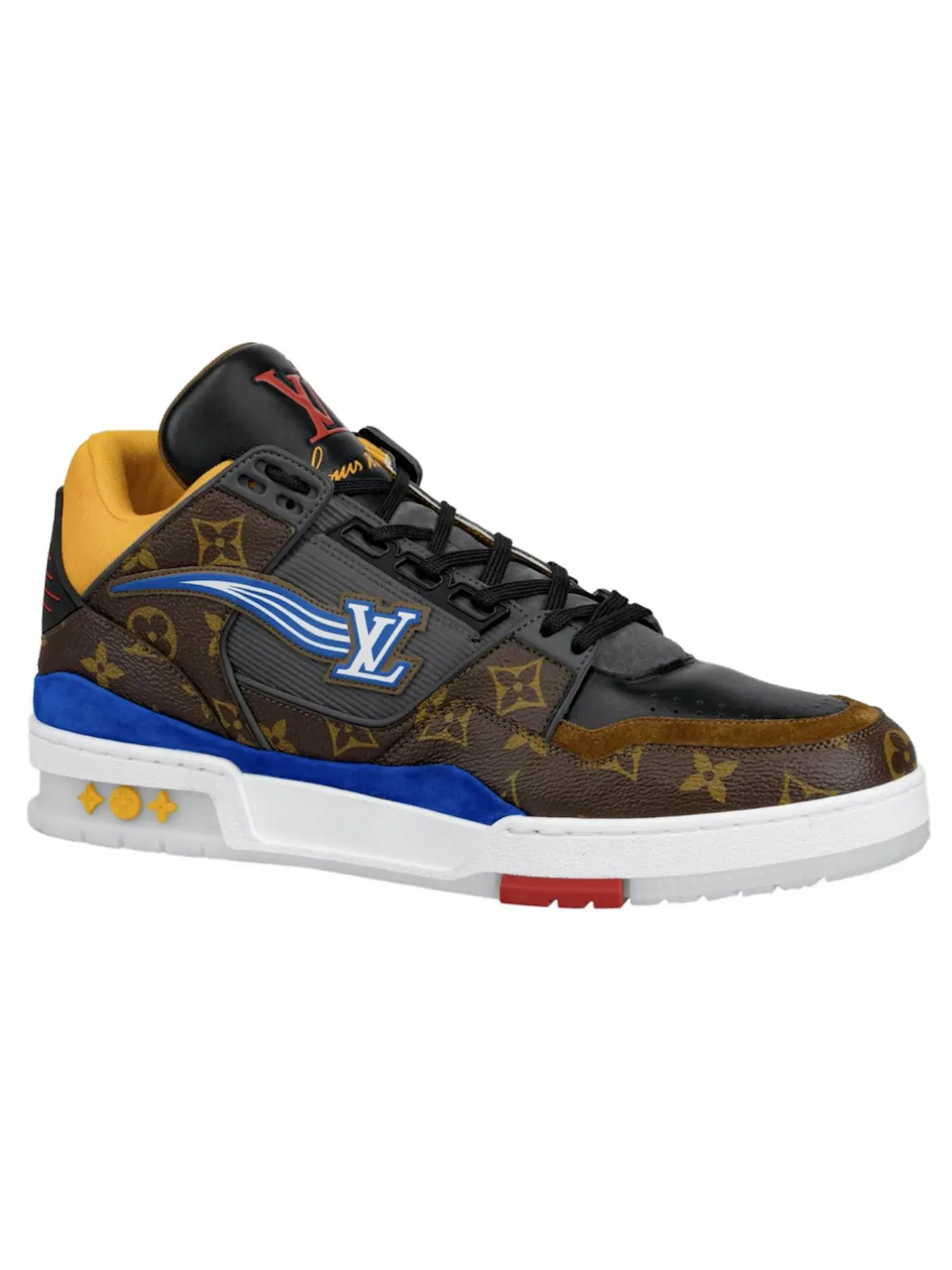 Мужские кроссовки с принтом Louis Vuitton Trainer Louis Vuitton — изображение 1 из 1, коричневый/мульти
