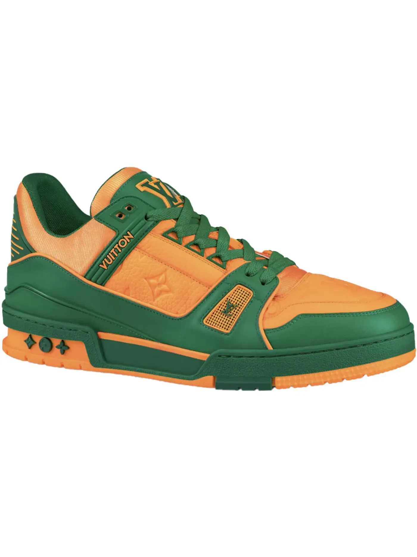 Мужские кроссовки Louis Vuitton Trainer — изображение 1 из 1, оранжевый зеленый