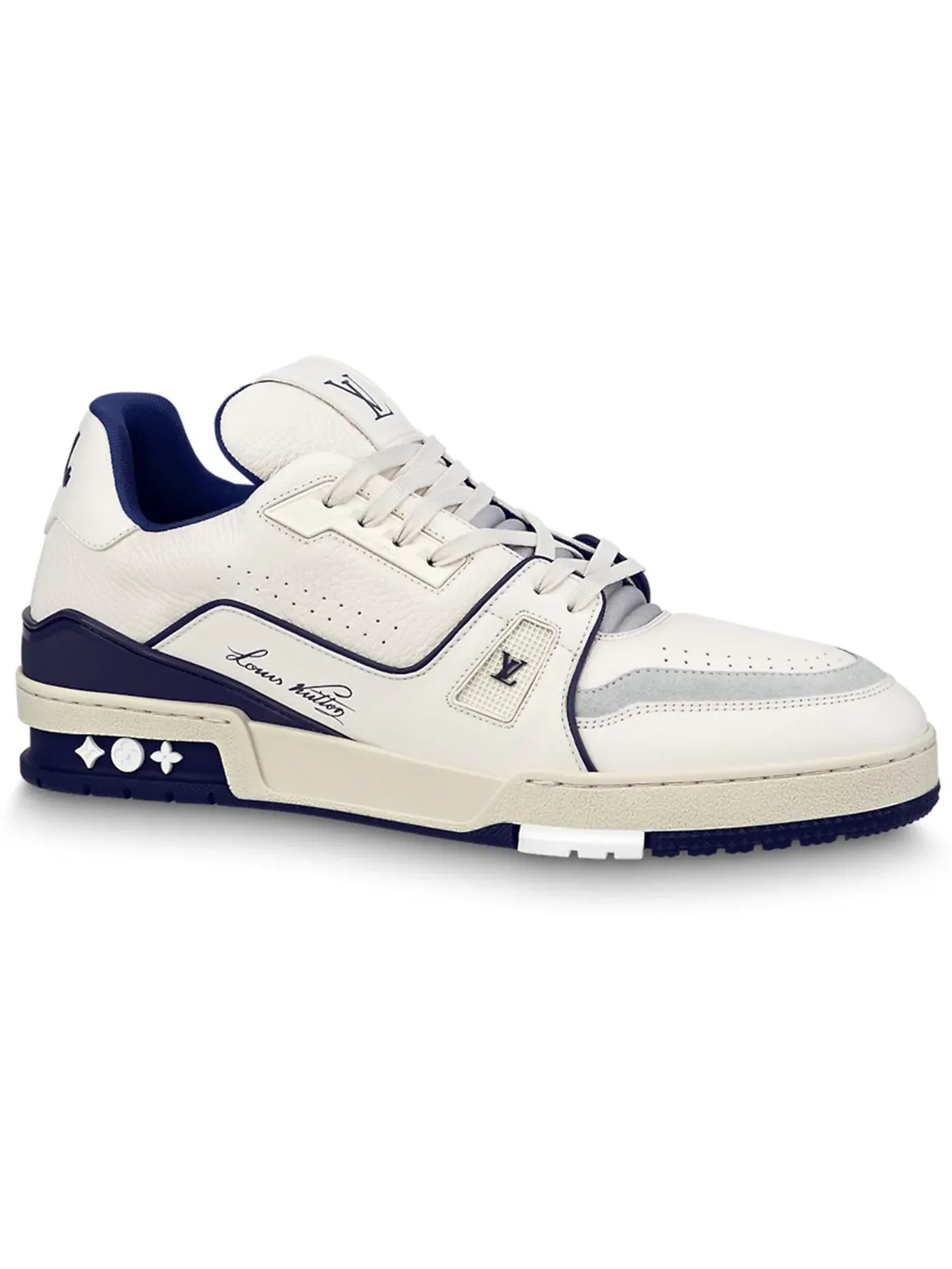 Мужские кроссовки с принтом Louis Vuitton Trainer — изображение 1 из 1, белый