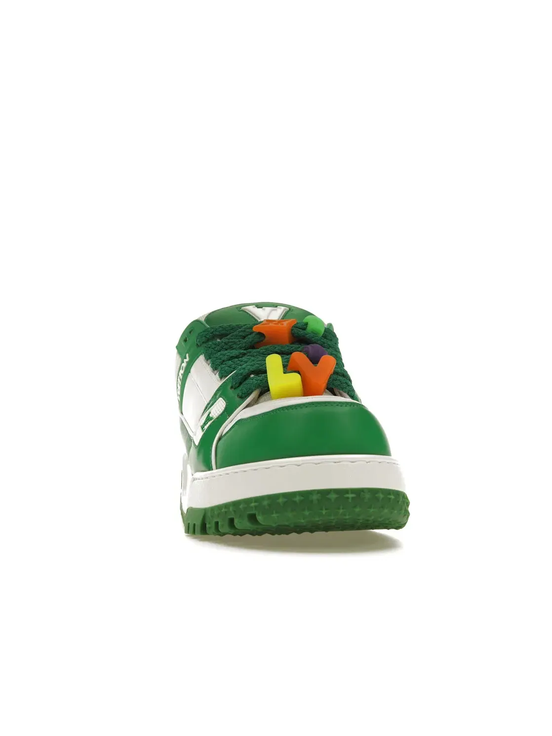 Мужские кроссовки с дизайном Louis Vuitton Trainer Maxi Louis Vuitton — изображение 2 из 4, зеленый/белый/мульти