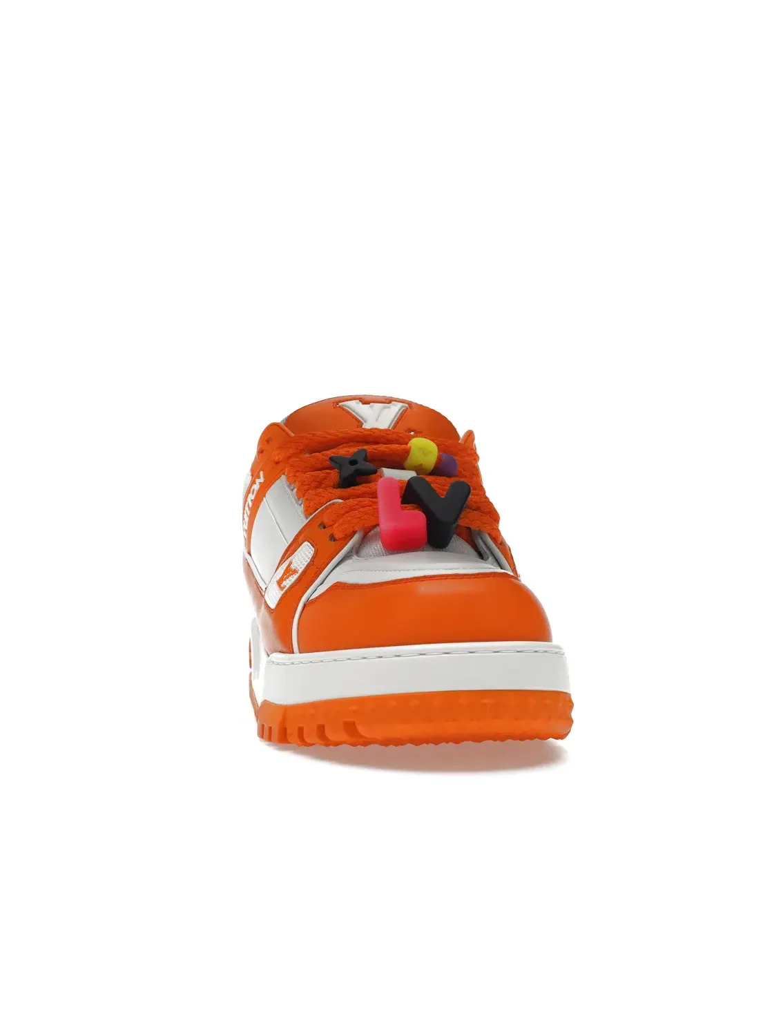 Мужские кроссовки с принтом Louis Vuitton Trainer Maxi Louis Vuitton — изображение 2 из 4, оранжевый/белый/мульти