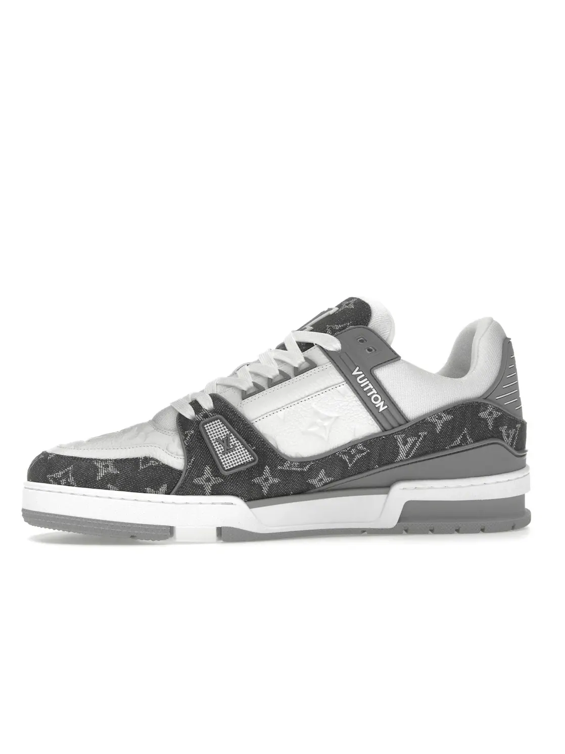 Мужские кроссовки с монограммой Louis Vuitton Trainer — изображение 3 из 4, серый белый