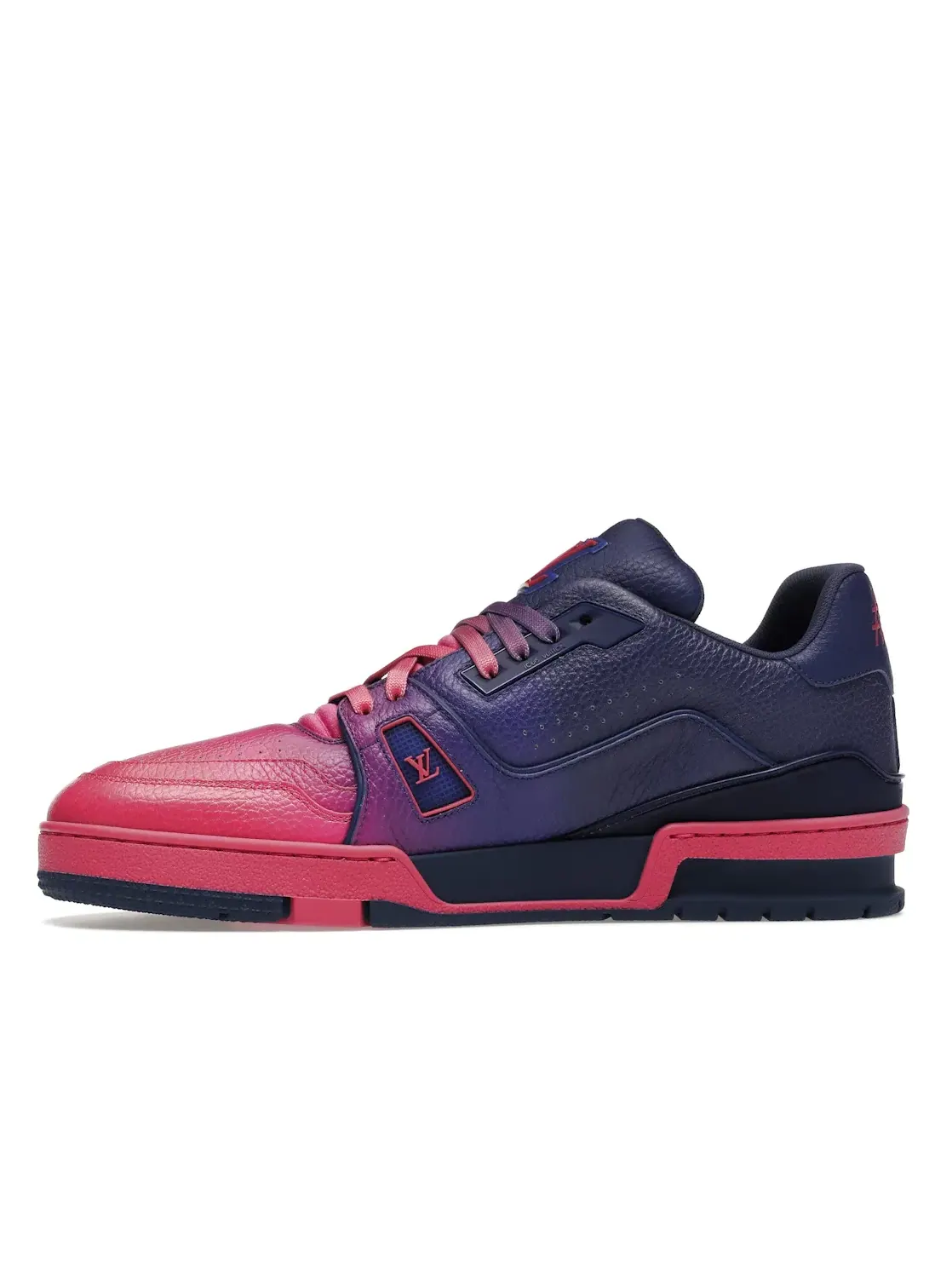 Мужские кроссовки с принтом Louis Vuitton Trainer Louis Vuitton — изображение 3 из 4, розовый/фиолетовый/белый