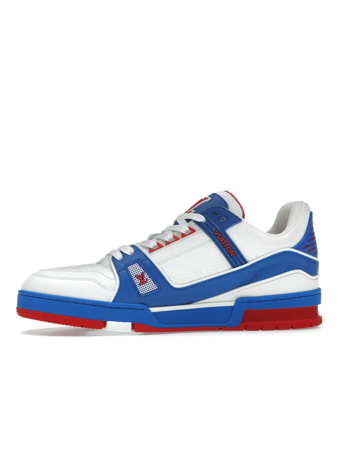 Мужские кроссовки с дизайном Louis Vuitton Trainer Louis Vuitton — изображение 3 из 4, белый/синий/красный