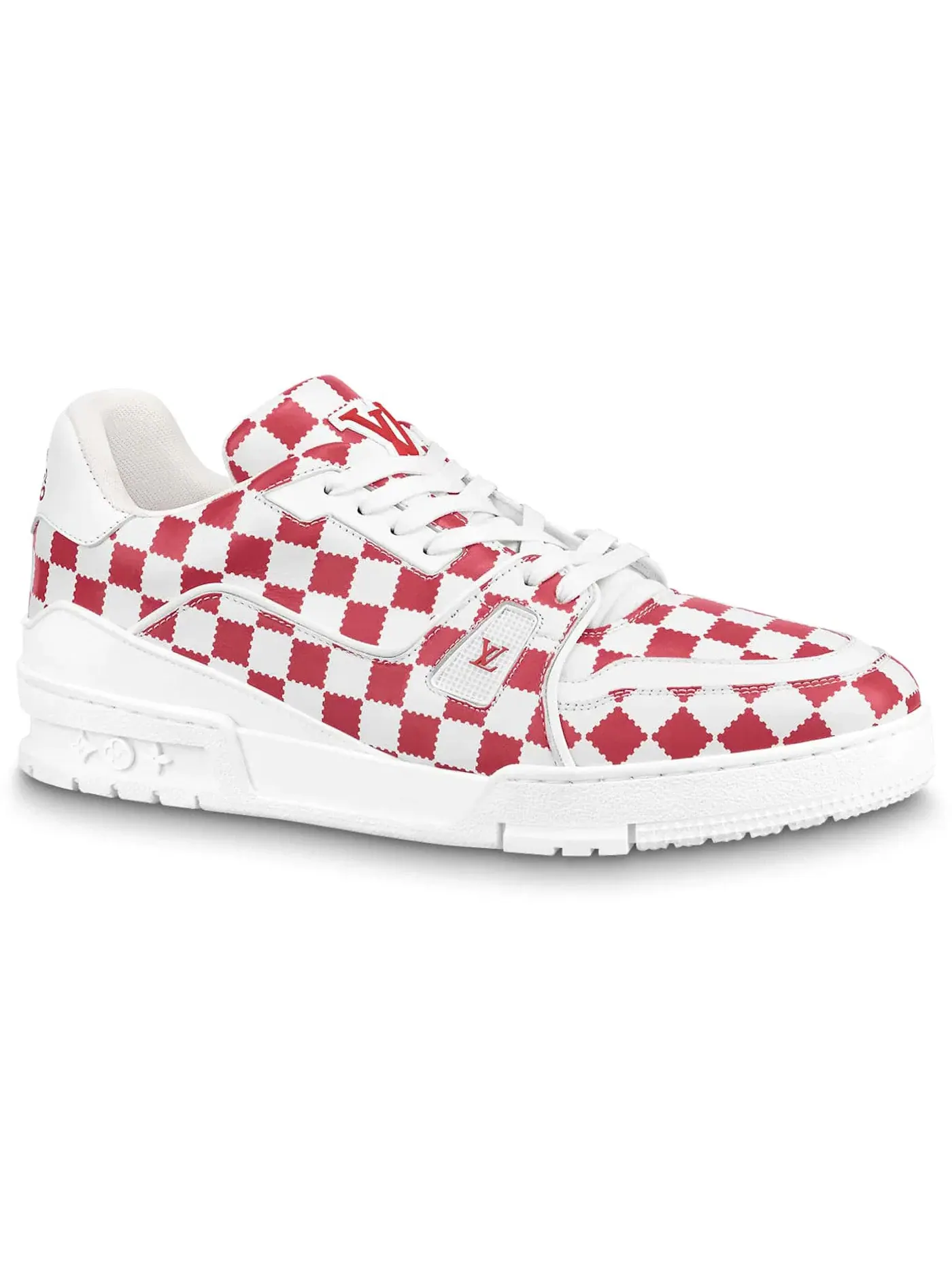 Мужские кроссовки с принтом Louis Vuitton Trainer Louis Vuitton — изображение 1 из 1, красный белый