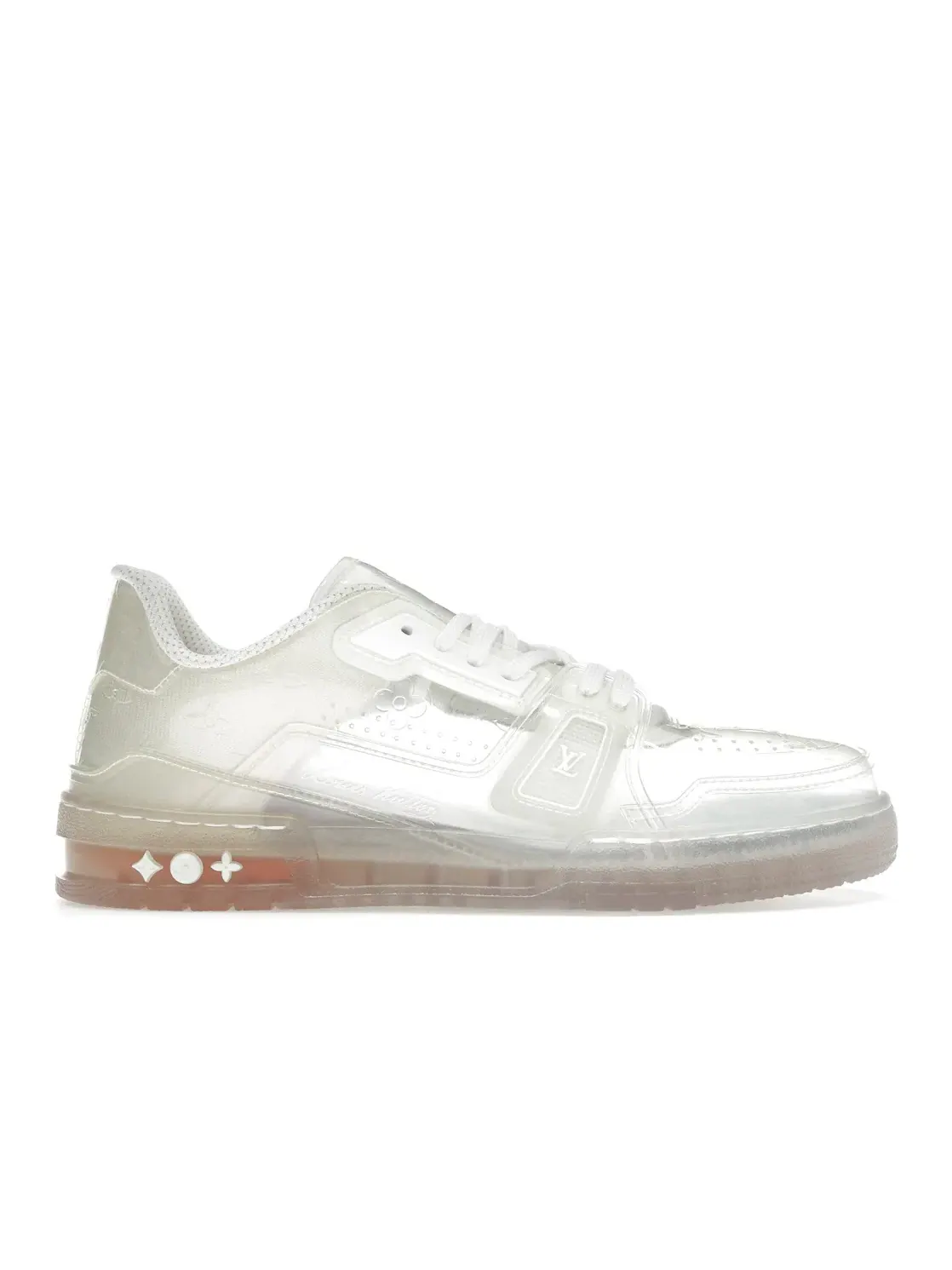 Мужские кроссовки с прозрачными элементами Louis Vuitton Trainer Sneaker Louis Vuitton — изображение 1 из 4, белый