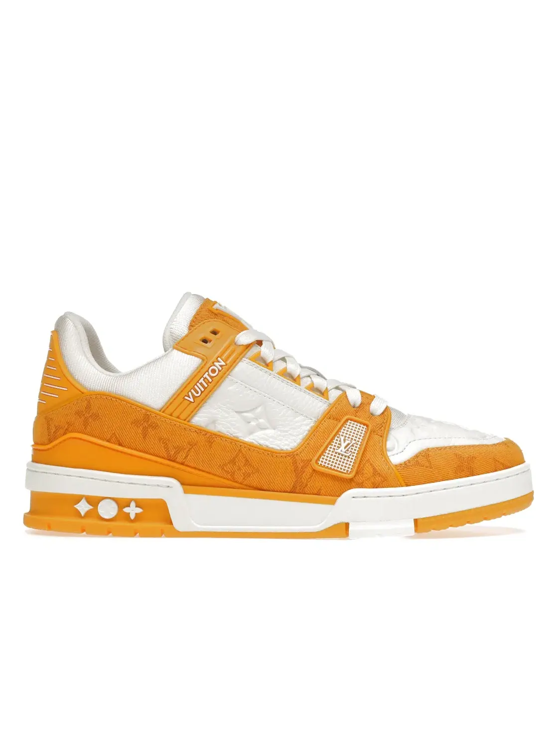 Мужские кроссовки с принтом Louis Vuitton Trainer Louis Vuitton — изображение 1 из 4, желтый/белый