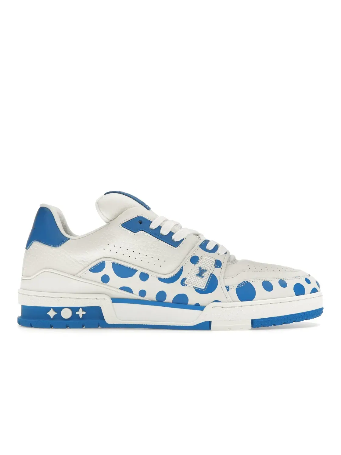 Мужские кроссовки с принтом Louis Vuitton x Yayoi Kusama Trainer Louis Vuitton — изображение 1 из 4, белый синий