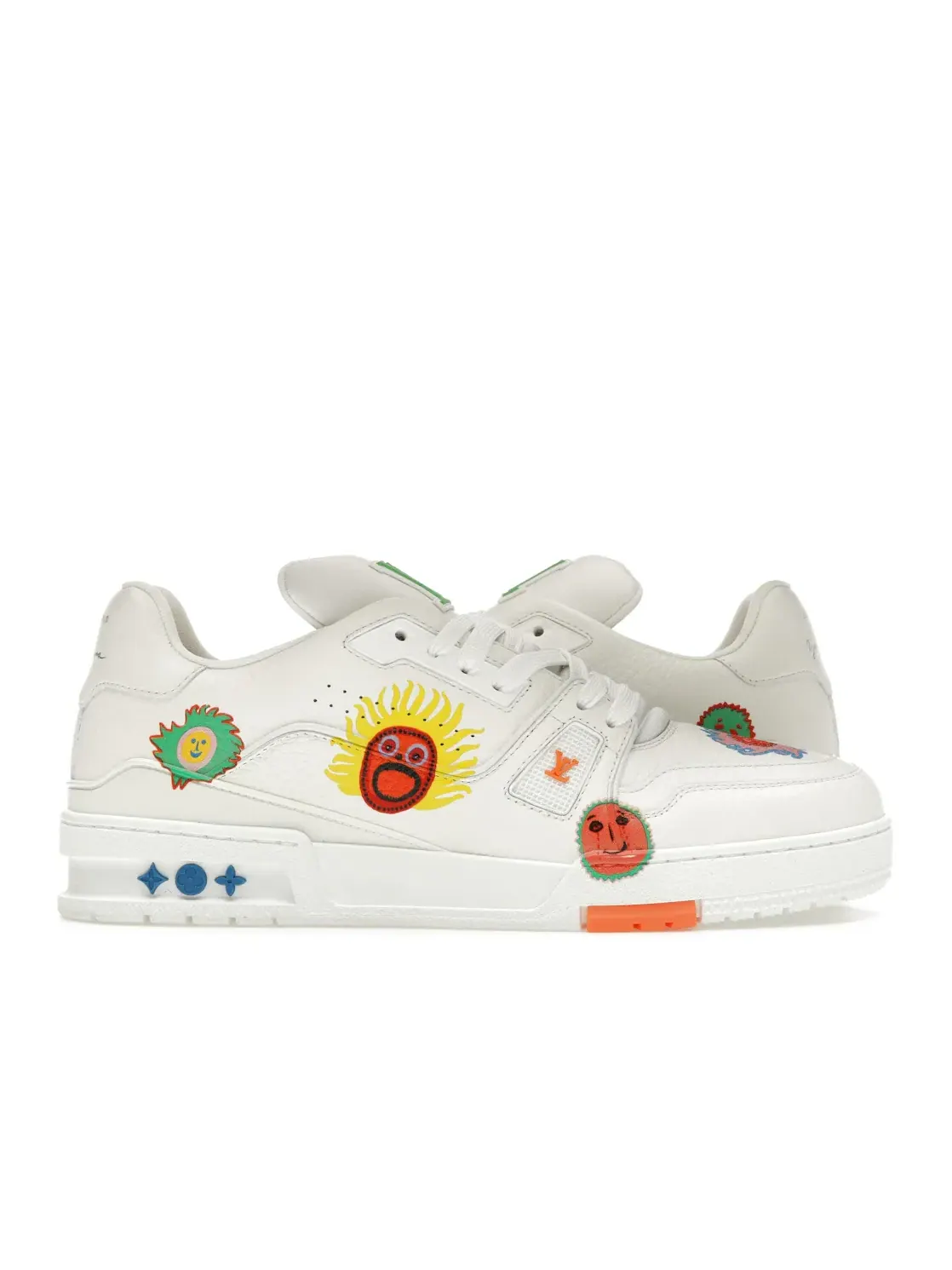 Мужские кроссовки с принтом Louis Vuitton x Yayoi Kusama Trainer Louis Vuitton — изображение 1 из 4, белый/мульти