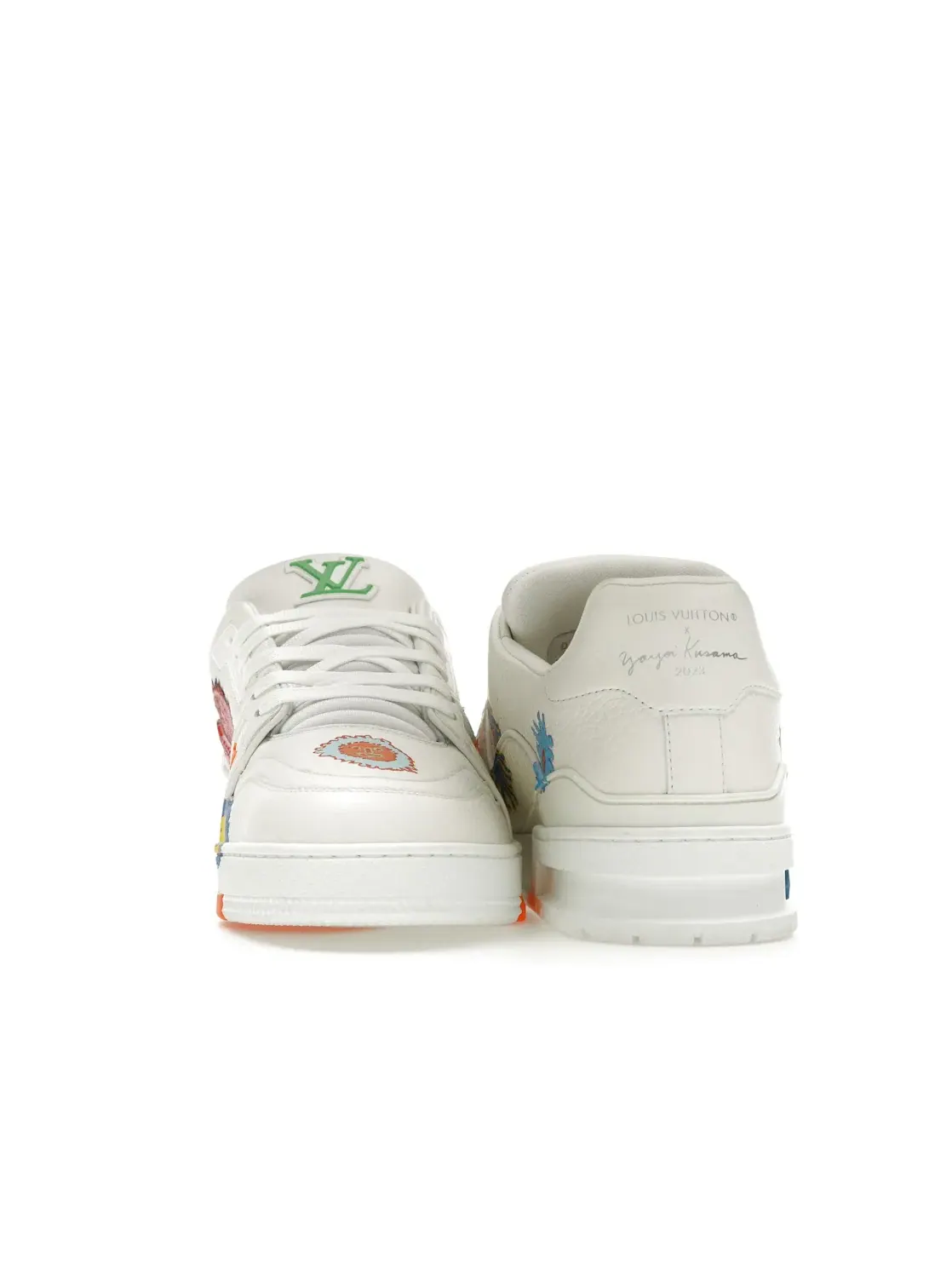Мужские кроссовки с принтом Louis Vuitton x Yayoi Kusama Trainer Louis Vuitton — изображение 4 из 4, белый/мульти