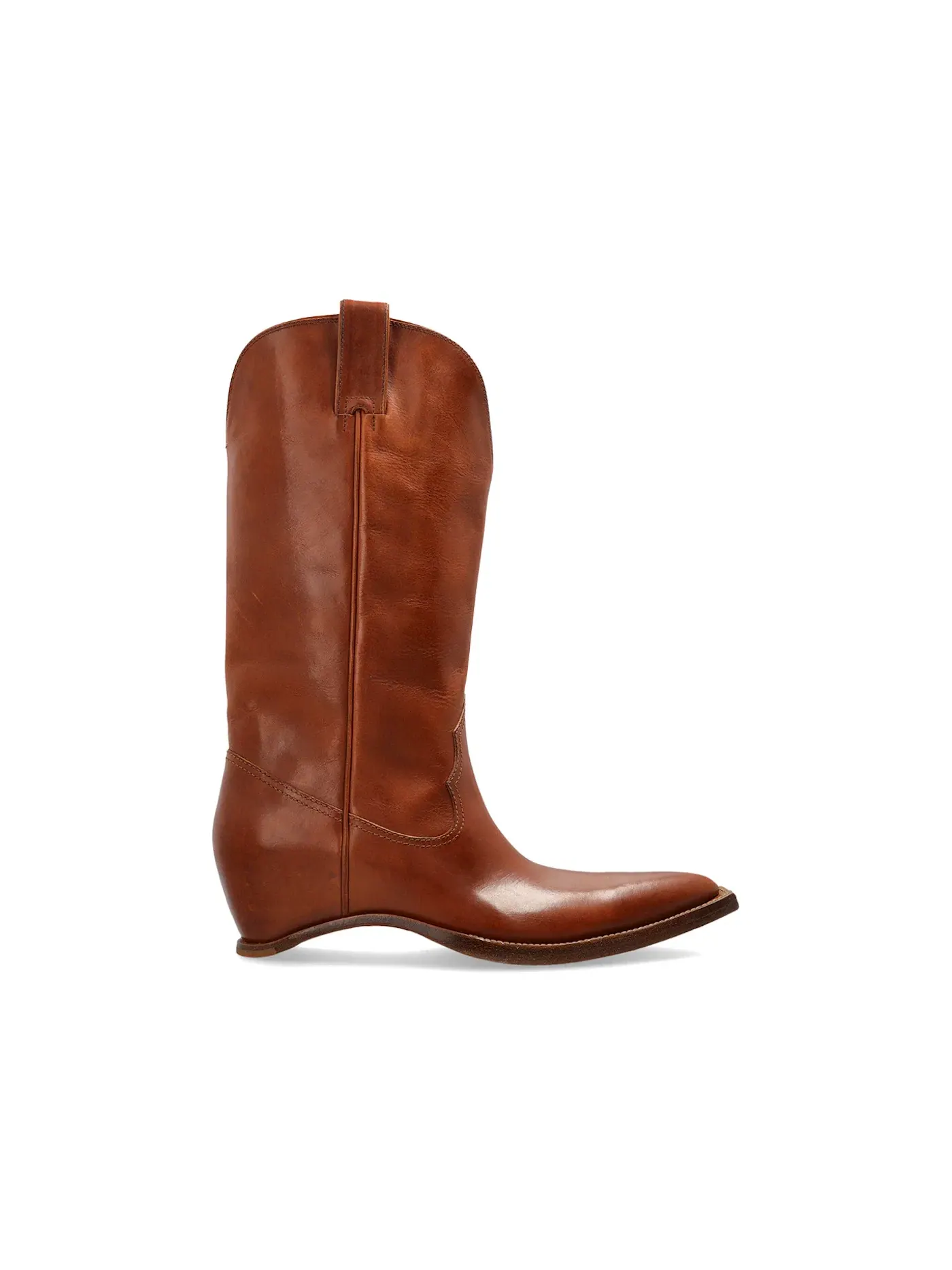 Женские ботинки без каблука Maison Margiela Heel-less Western Leather Boot — изображение 1 из 1, коричневый