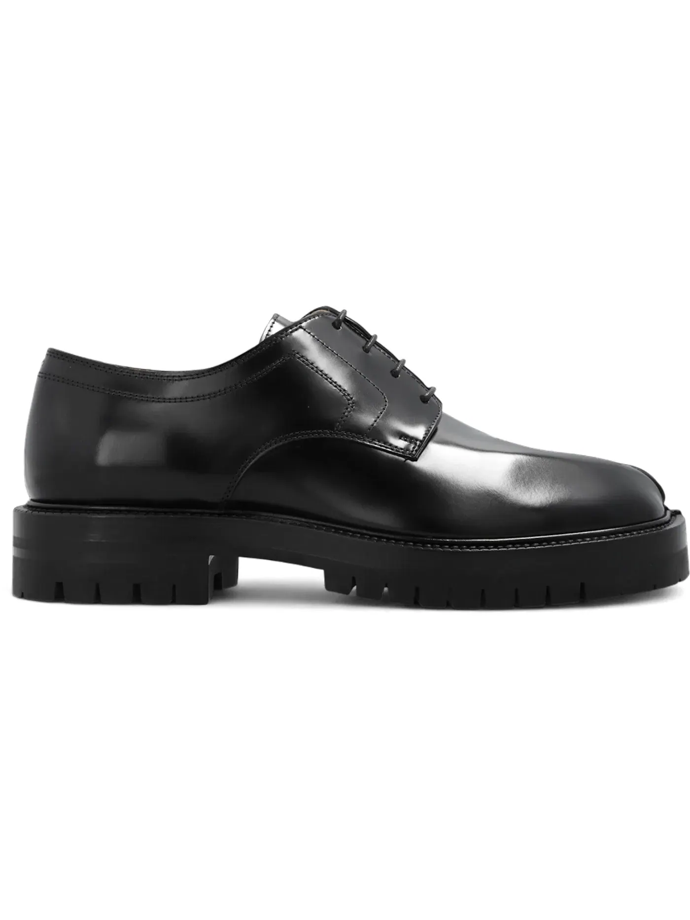 Женские оксфорды кожаные Maison Margiela Leather Tabi Lace-Ups — изображение 1 из 1, черный