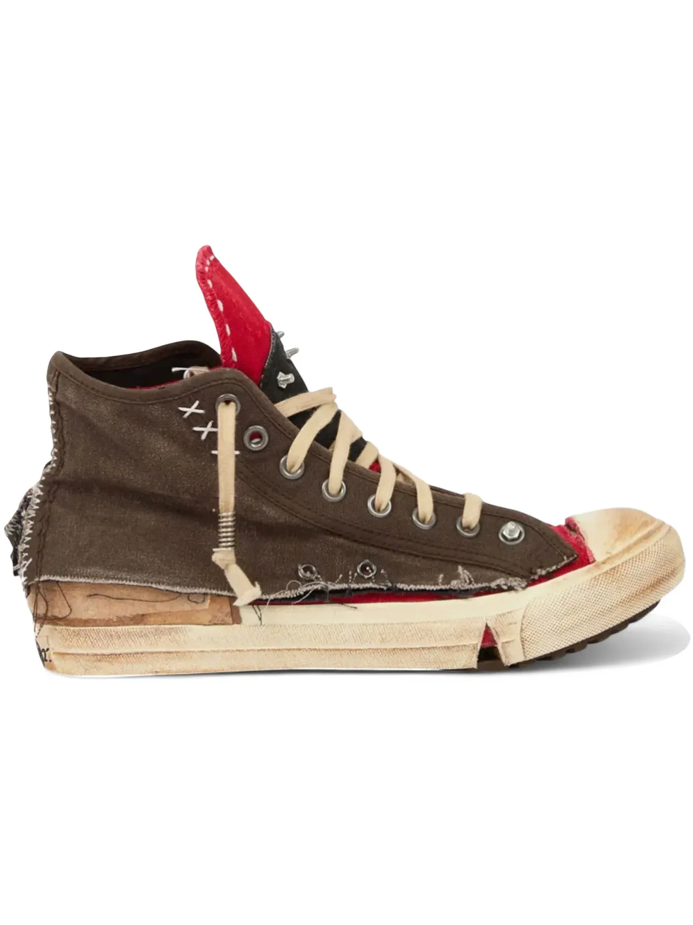 Женские кроссовки с принтом Maison Margiela Love To Death Sneaker — изображение 1 из 1, красный/коричневый