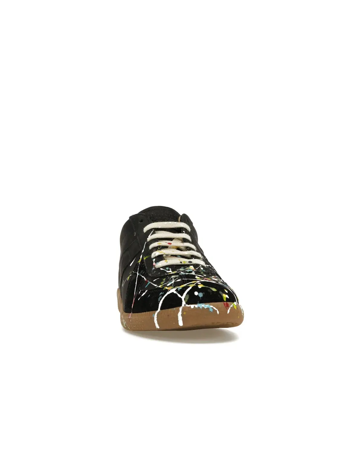 Мужские кроссовки с декором краской Maison Margiela Paint Replica — изображение 2 из 4, черный