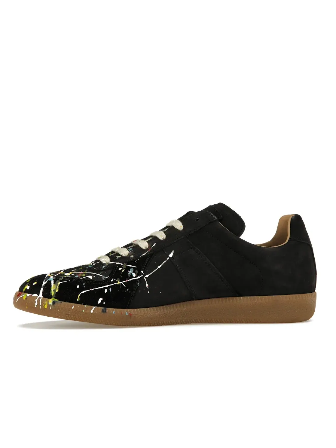 Мужские кроссовки с декором краской Maison Margiela Paint Replica — изображение 3 из 4, черный