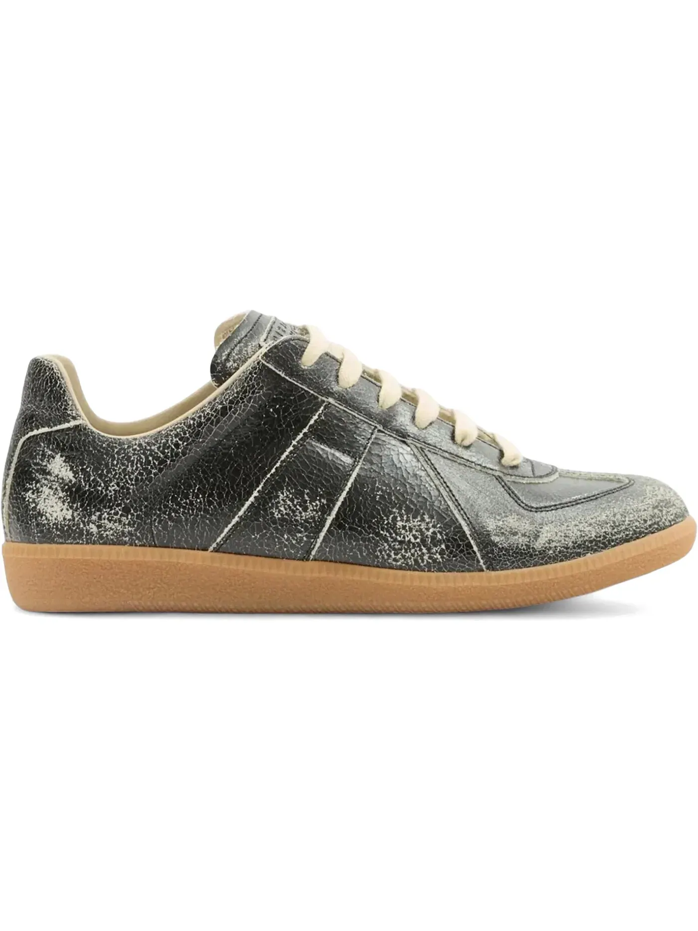 Мужские кроссовки дистресс-эффект Maison Margiela Replica — изображение 1 из 1, черный/белый