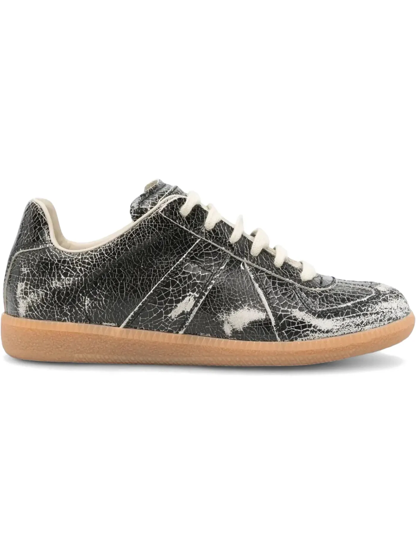 Женские кроссовки с потертостями Maison Margiela Replica — изображение 1 из 1, черный/белый