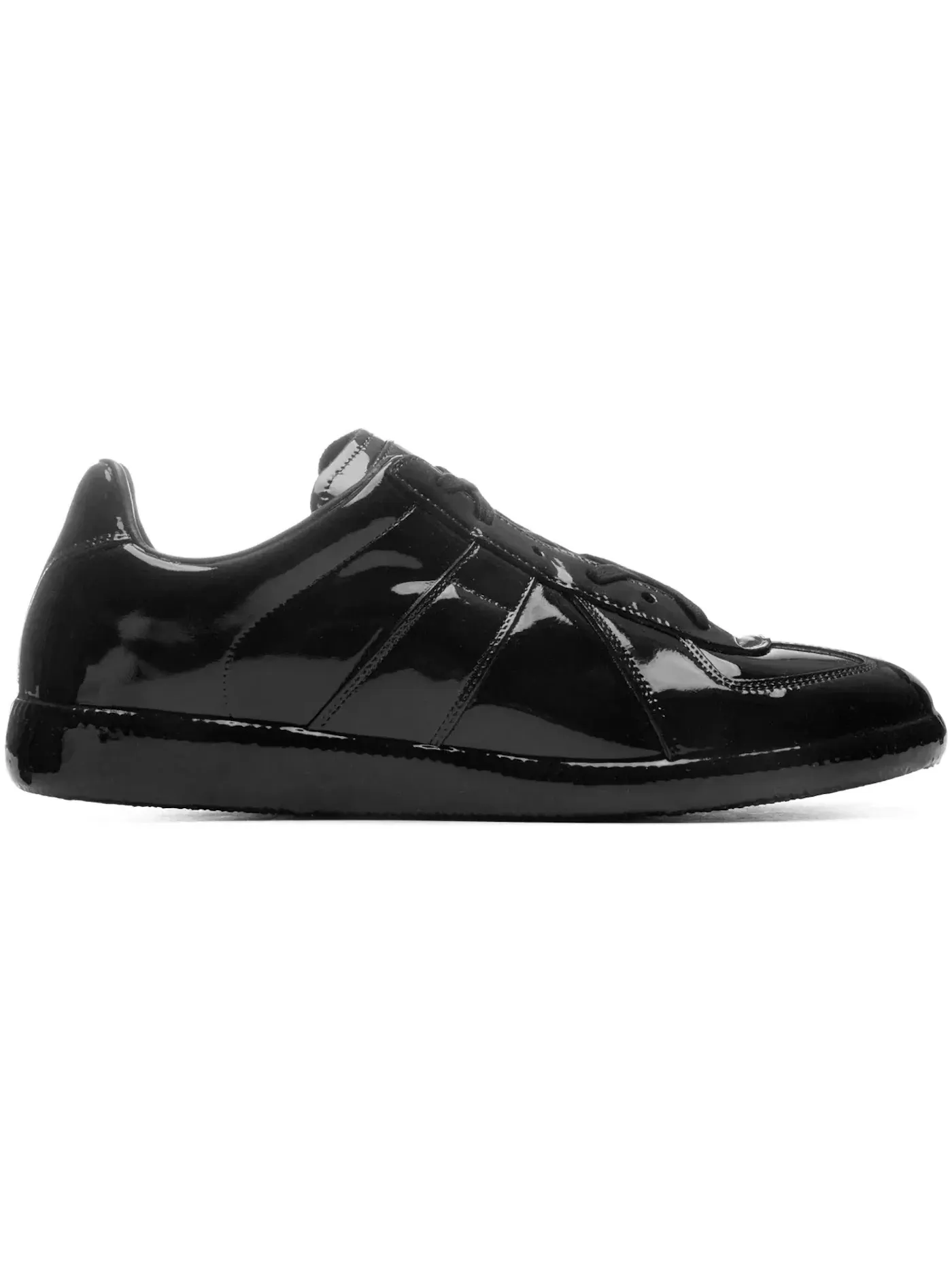 Мужские кроссовки с патентованной кожей Maison Margiela Replica Patent — изображение 1 из 1, черный