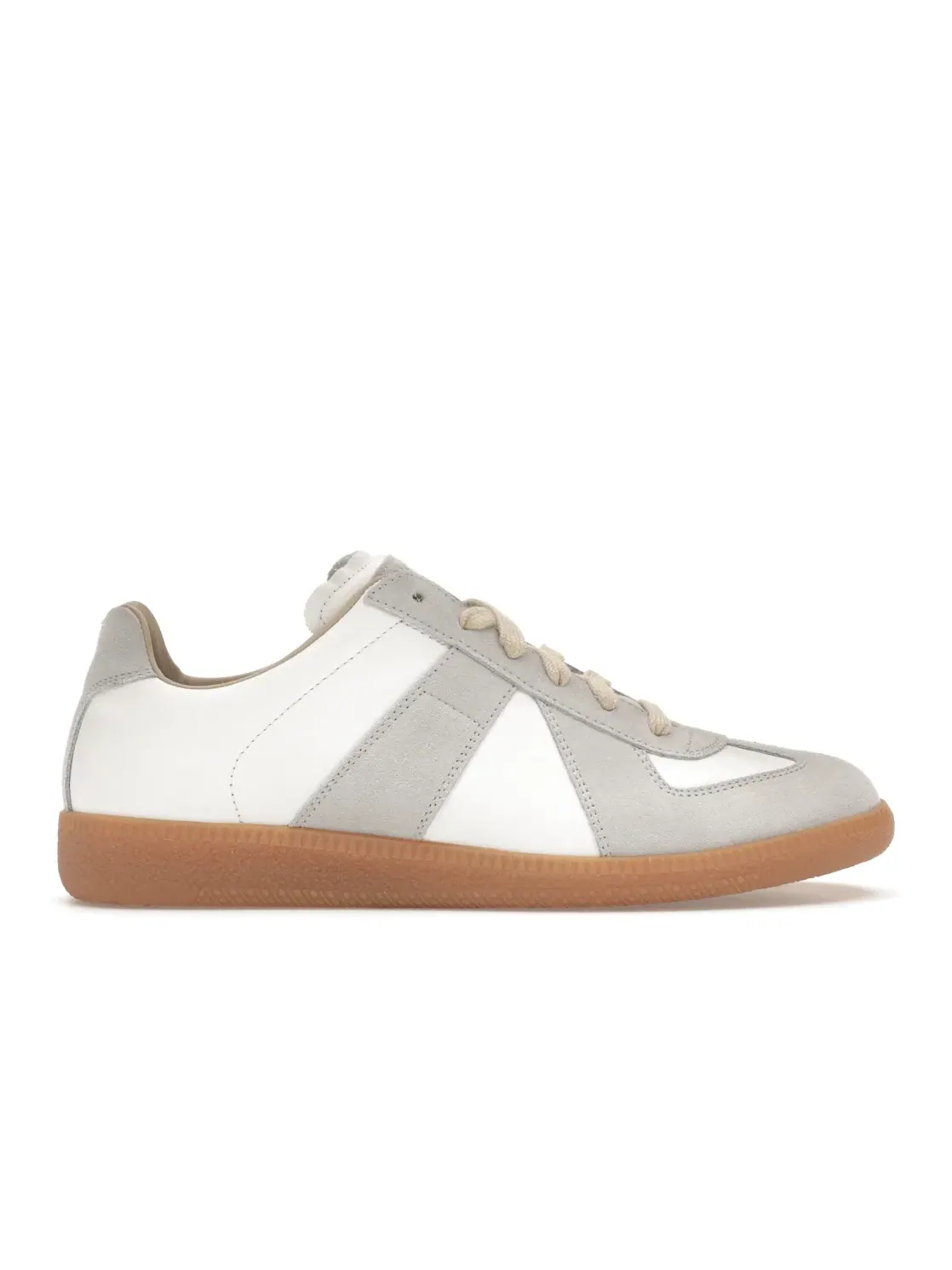 Женские кроссовки с замшевым верхом Maison Margiela Replica — изображение 1 из 4, серый/белый