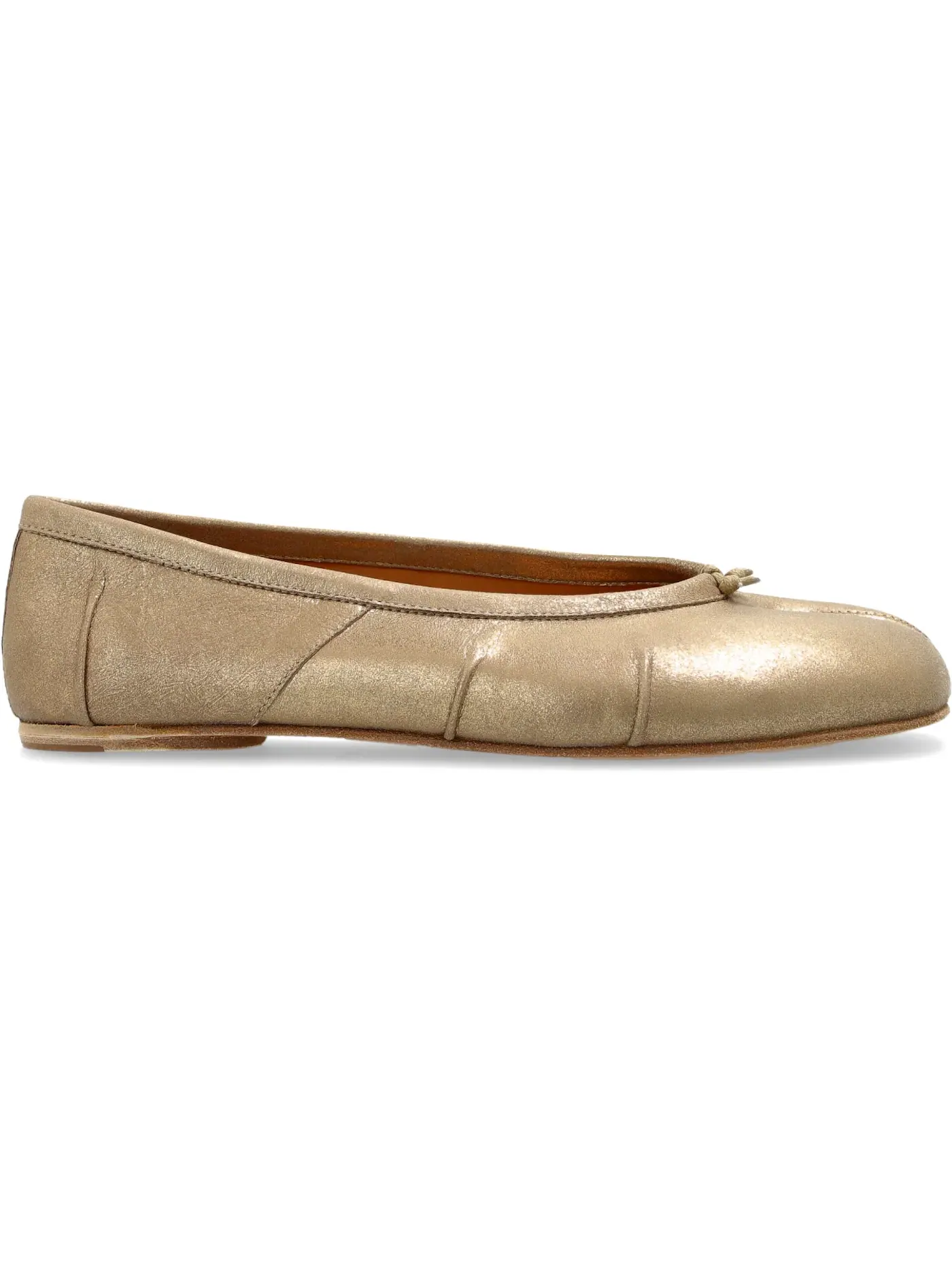 Женские балетки с раздвоенным носком Maison Margiela Tabi Ballerina — изображение 1 из 1, кремовый золотистый