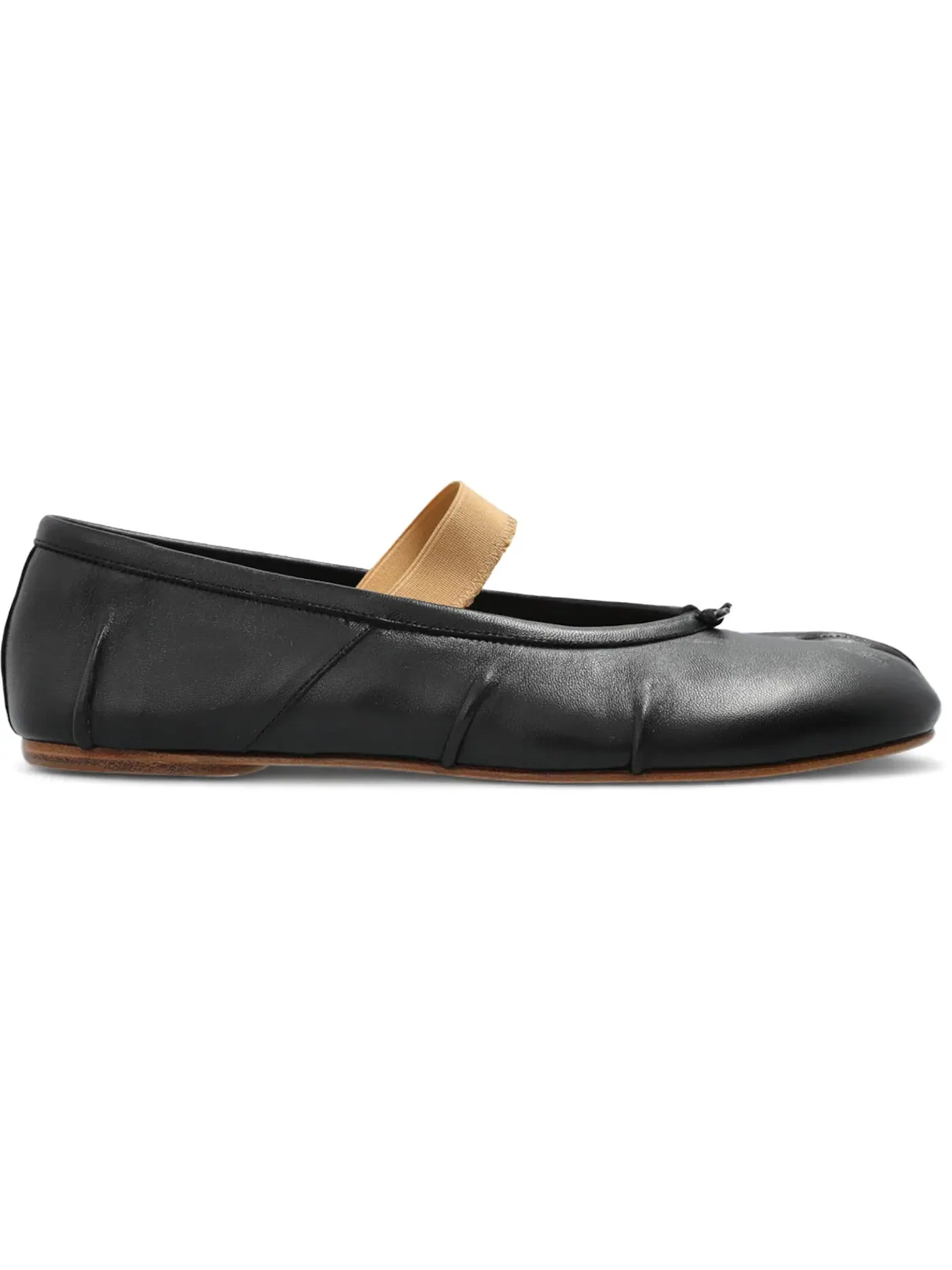 Женские балетки с раздвоенным носком Maison Margiela Tabi Ballerina Flat Elastic Band — изображение 1 из 1, черный