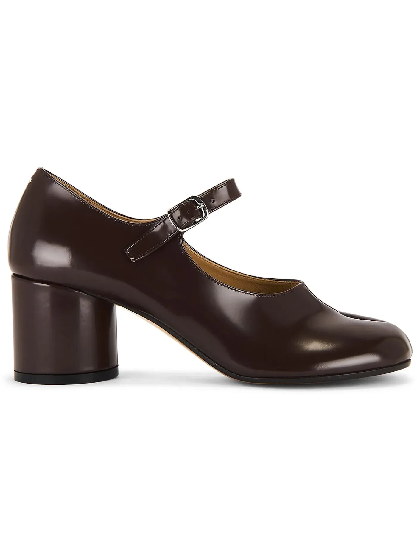 Женские туфли на каблуке с принтом Maison Margiela Tabi Mary Jane Heel, Moka — изображение 1 из 2