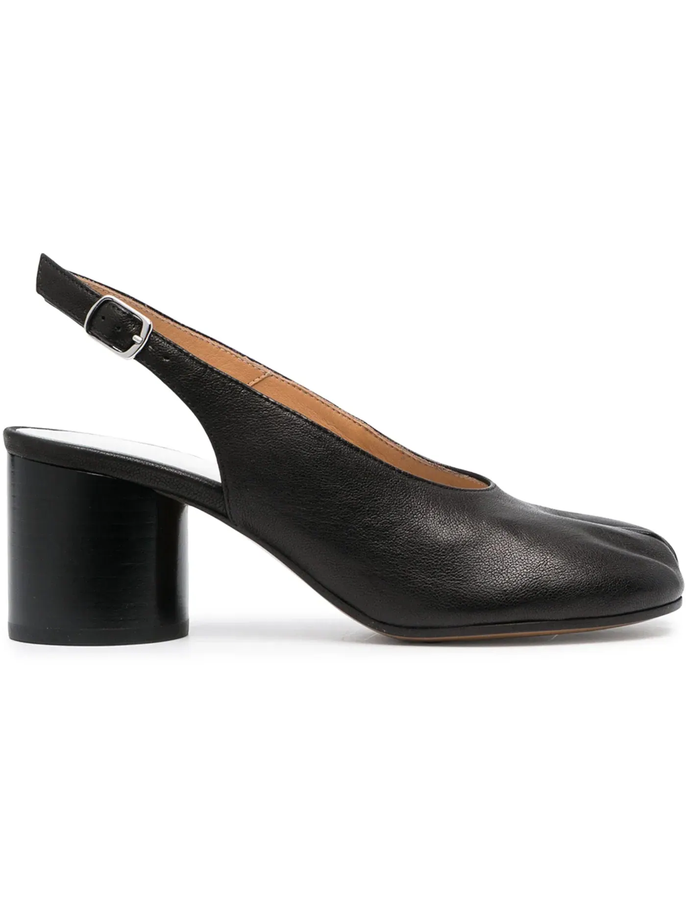 Женские босоножки на каблуке с раздвоенным мысом Maison Margiela Tabi Slingback Heels — изображение 1 из 1, черный