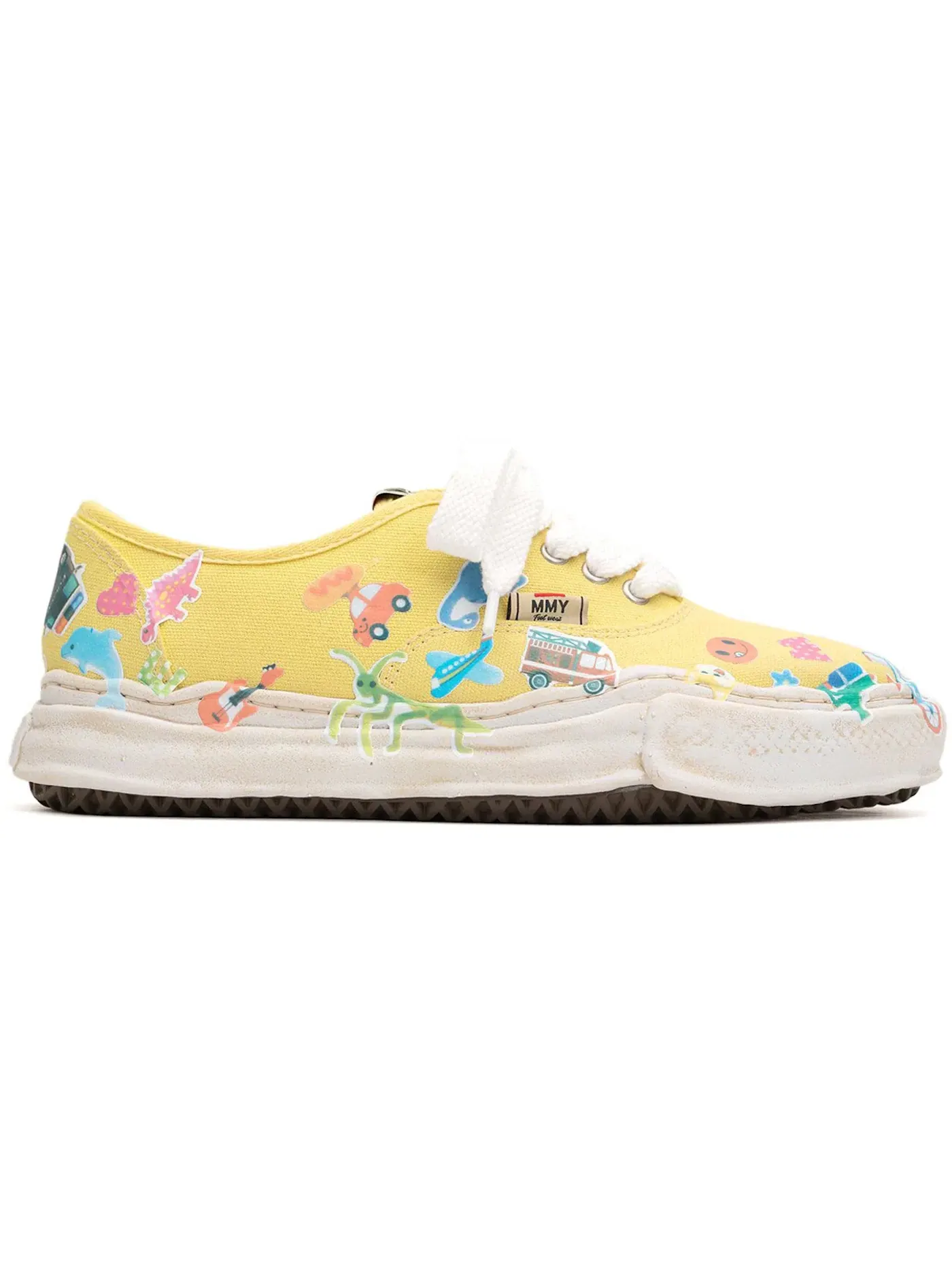 Мужские кроссовки Lifestyle с принтом Baker OG Sole Canvas Low Maison Mihara Yasuhiro — изображение 1 из 1, желтый