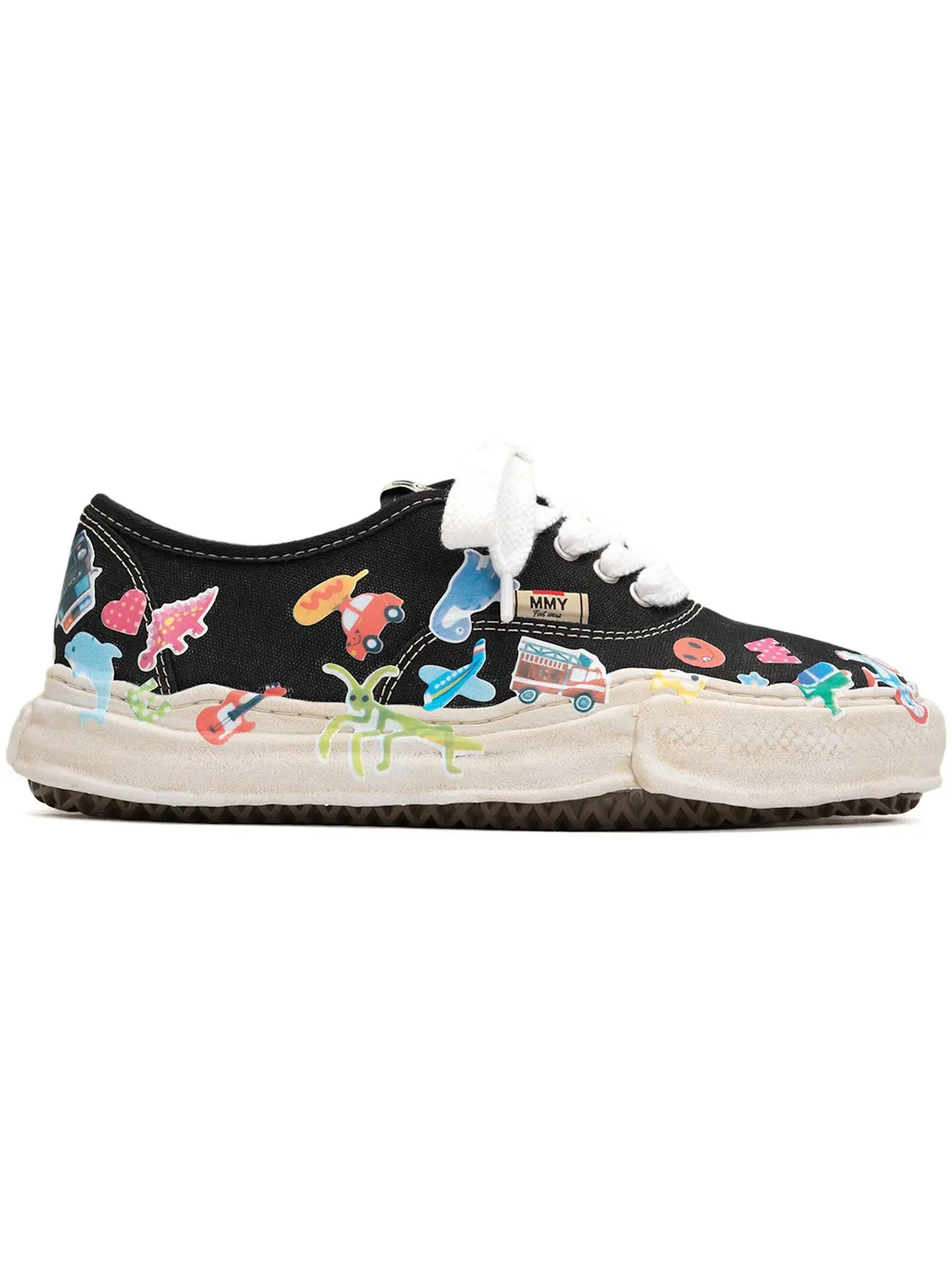 Мужские кроссовки Lifestyle с принтом Maison Mihara Yasuhiro Baker OG Sole Canvas Low — изображение 1 из 1, черный