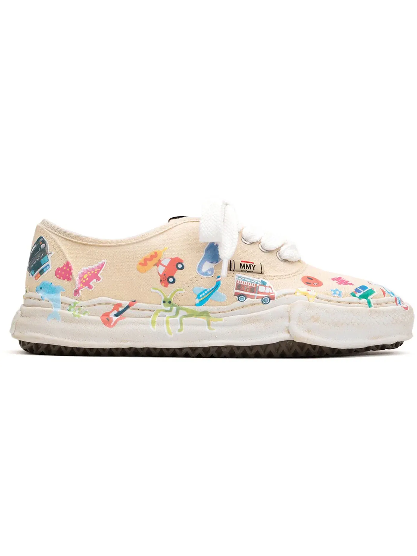 Мужские кроссовки Lifestyle с принтом Maison Mihara Yasuhiro Baker OG Sole Canvas Low — изображение 1 из 1, белый