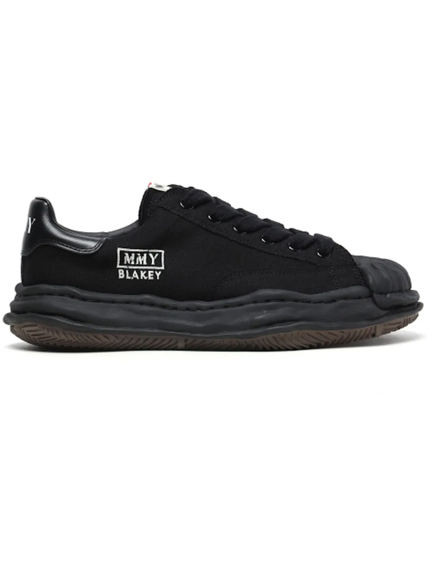 Мужские кроссовки на толстой подошве Maison Mihara Yasuhiro Blakey OG Sole Canvas Low — изображение 1 из 1, черный/белый