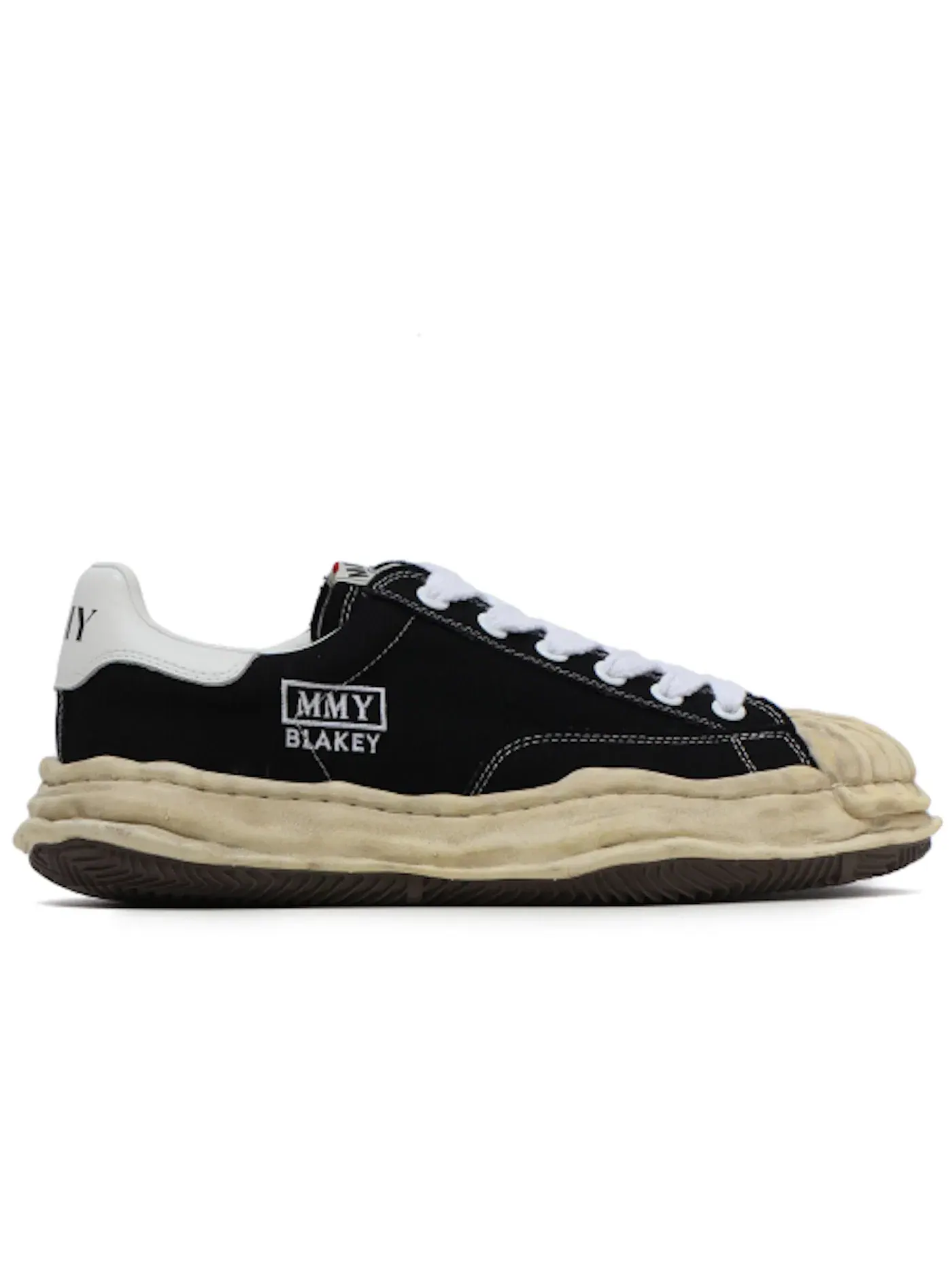 Мужские кроссовки с окрашенной подошвой Maison Mihara Yasuhiro Blakey OG Dyed Sole — изображение 1 из 1, черный/белый