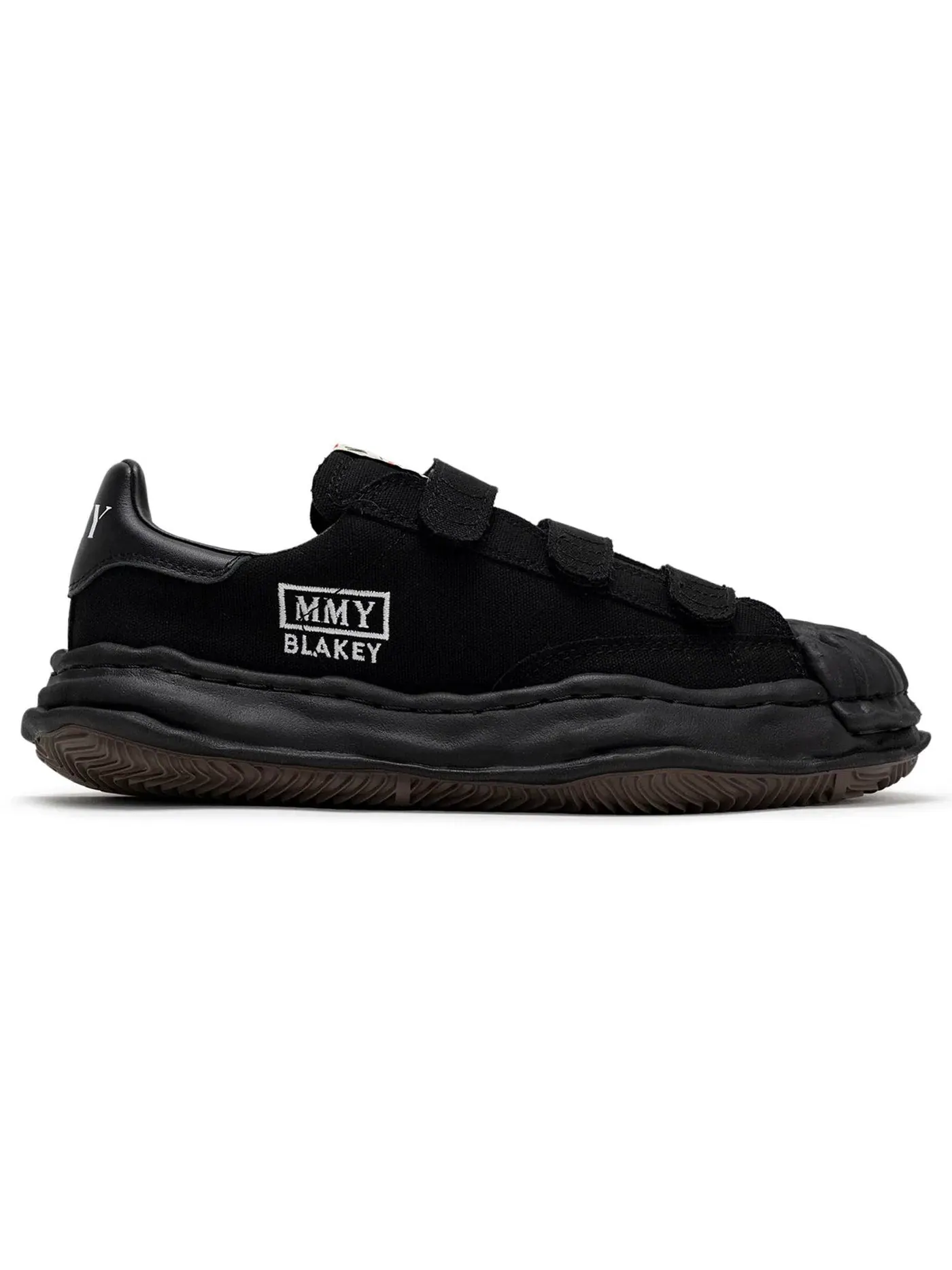 Мужские кроссовки на шнуровке Blakey OG Sole Canvas Low Velcro Maison Mihara Yasuhiro — изображение 1 из 1, черный/черный