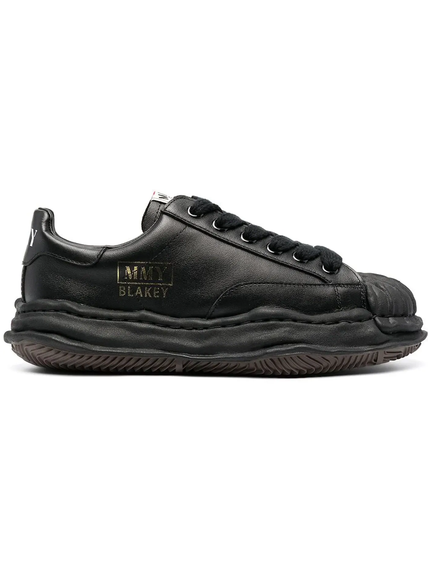 Мужские кроссовки на толстой подошве Maison Mihara Yasuhiro Blakey OG Sole Leather Low — изображение 1 из 1, черный/черный