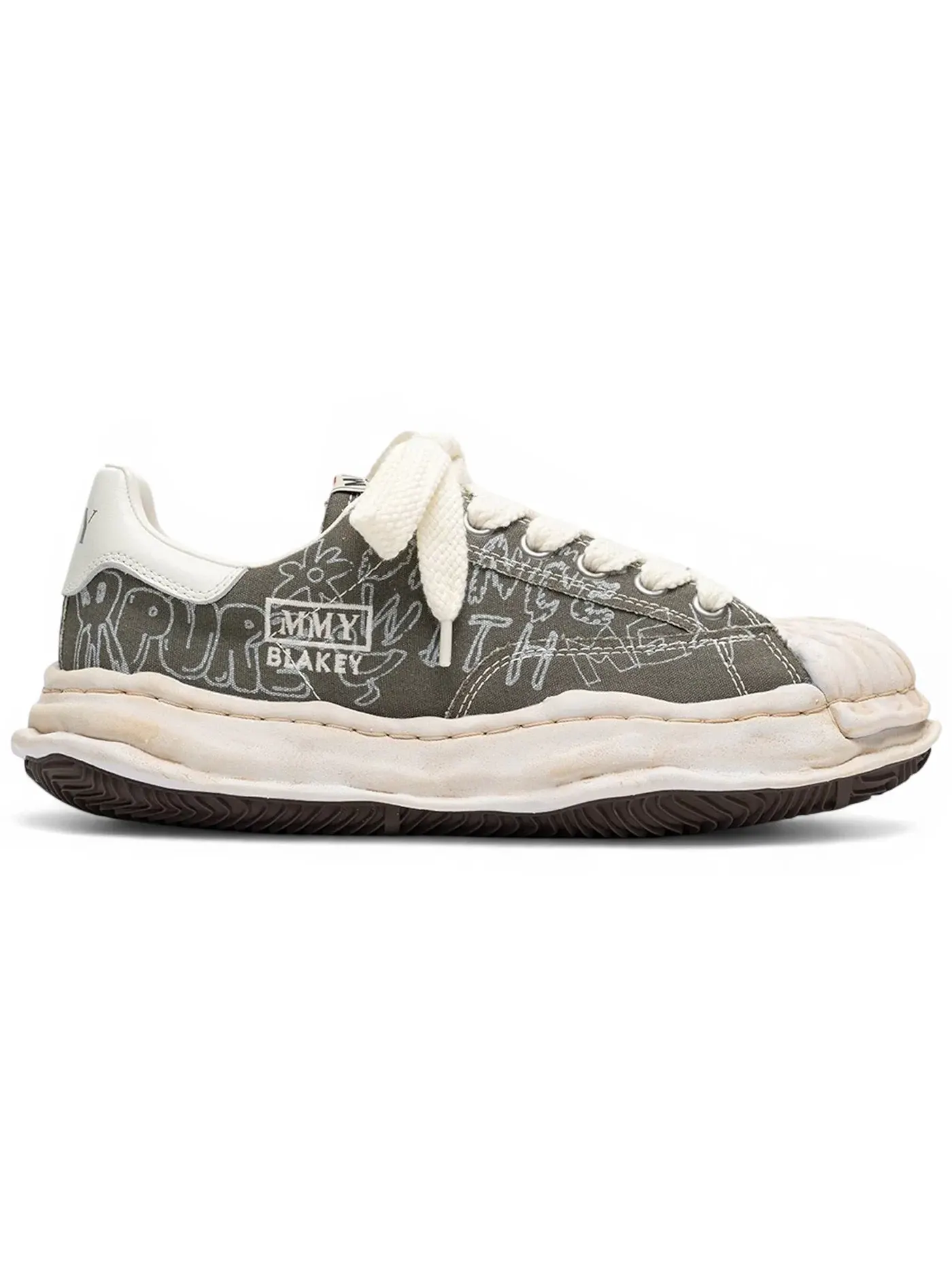 Мужские кроссовки с принтом Maison Mihara Yasuhiro Blakey OG Sole Low — изображение 1 из 1, зеленый