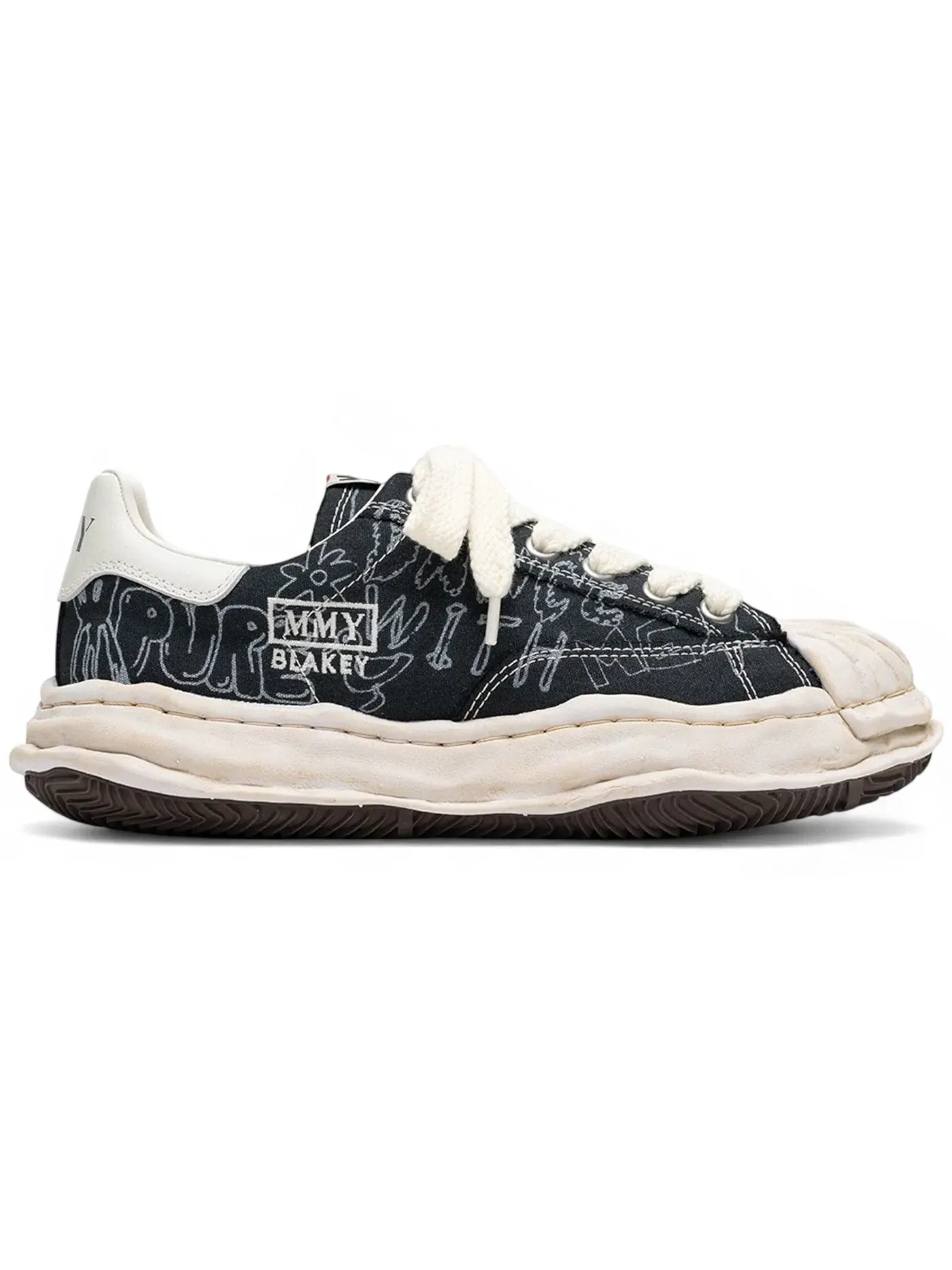 Мужские кроссовки с принтом Maison Mihara Yasuhiro Blakey OG Sole Low — изображение 1 из 1, черный