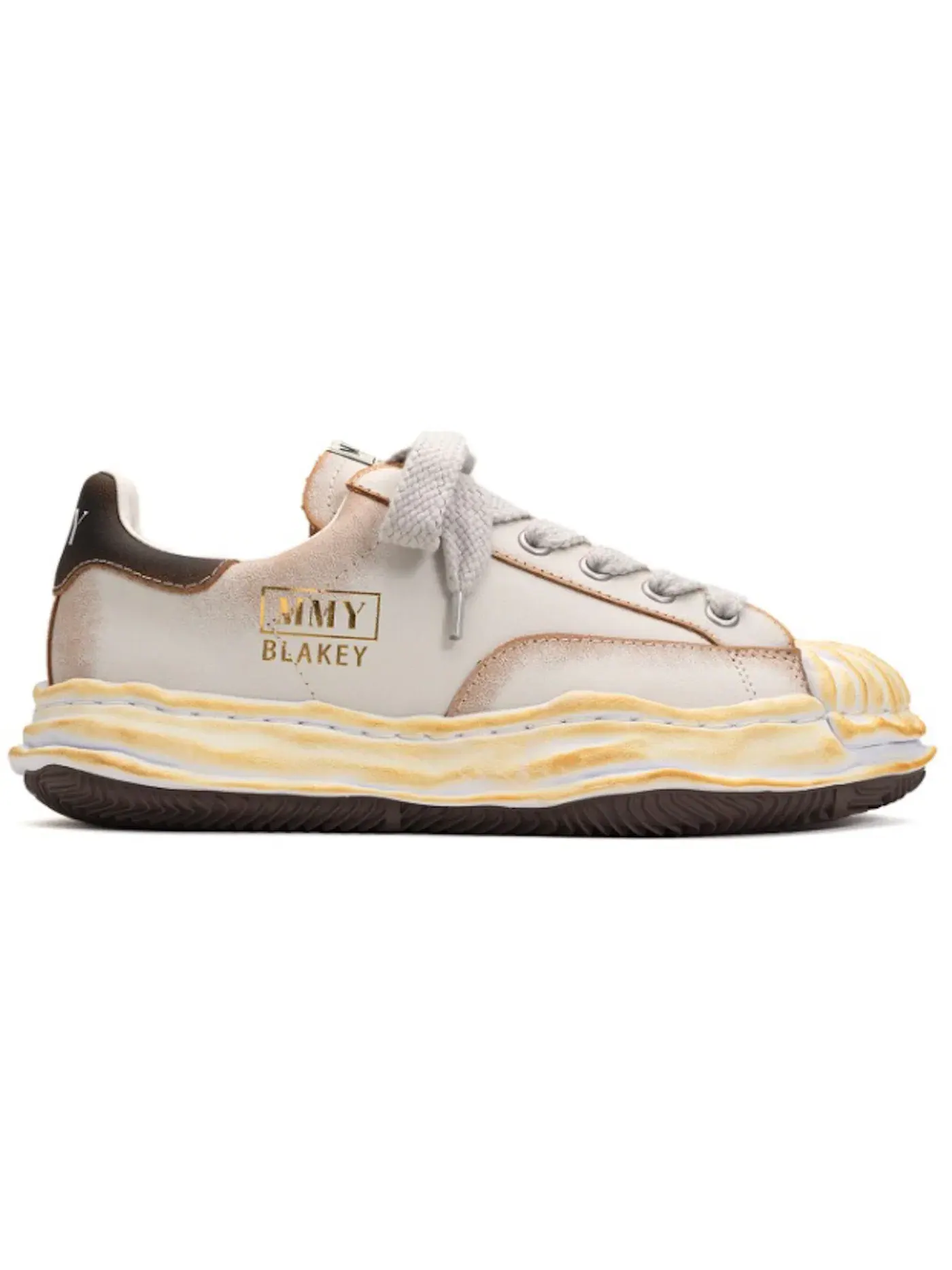 Мужские кроссовки с низким верхом Maison Mihara Yasuhiro Blakey OG Sole Vegan Leather Low — изображение 1 из 1, белый