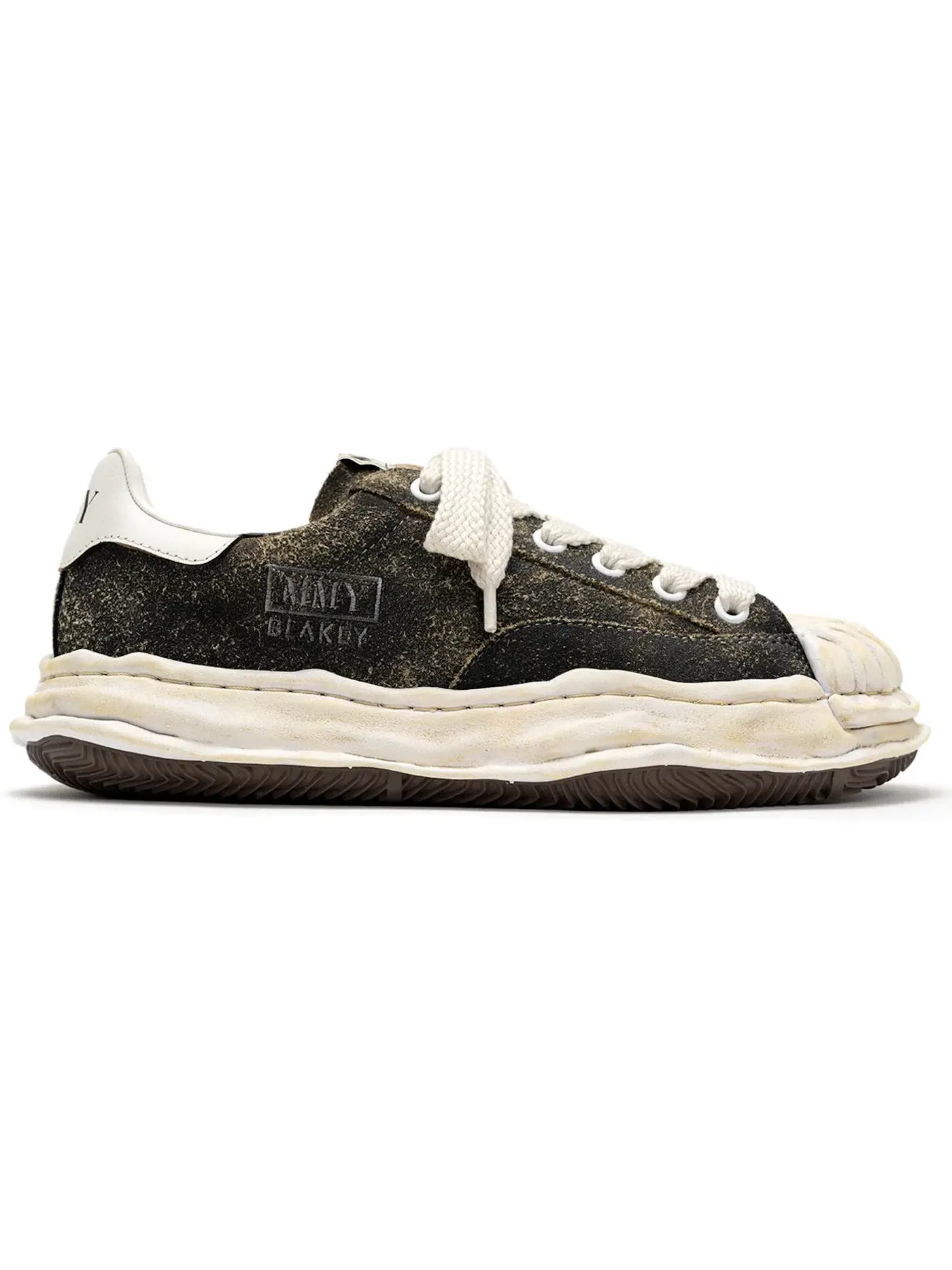 Мужские кроссовки на толстой подошве Maison Mihara Yasuhiro Blakey OG Sole Vintage Suede Low — изображение 1 из 1, черный