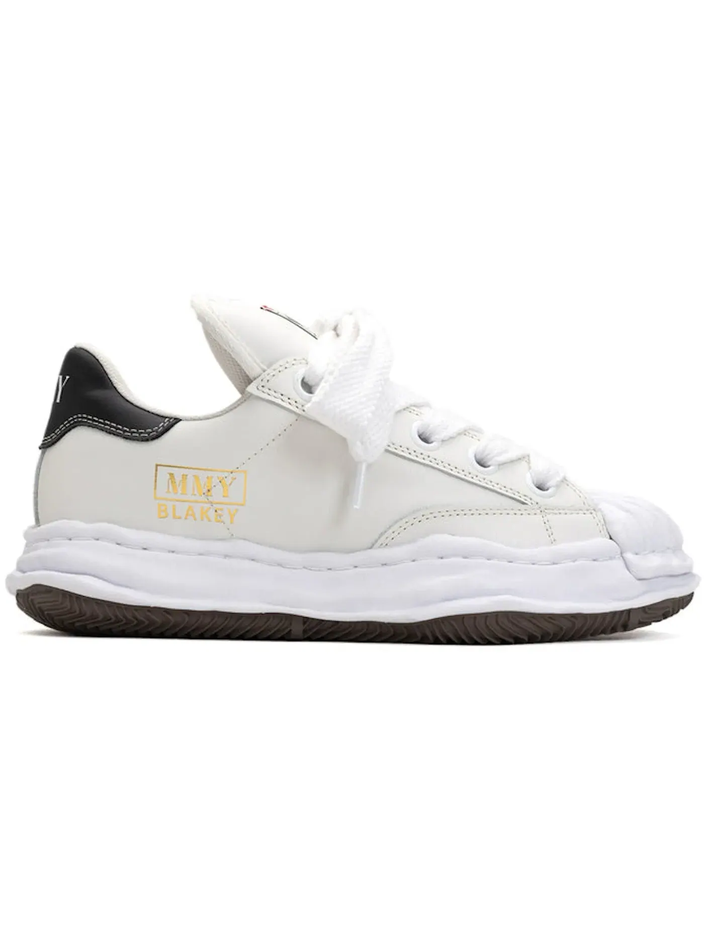 Мужские кроссовки с принтом Maison Mihara Yasuhiro Blakey Puffer OG Sole Canvas Low — изображение 1 из 1, белый